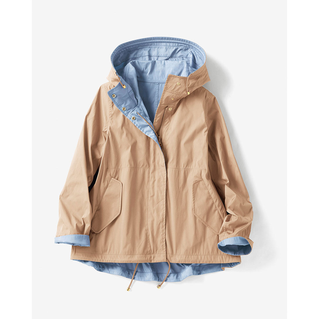 ドゥクラッセ DoCLASSE 二重織リバーシブル・パーカー