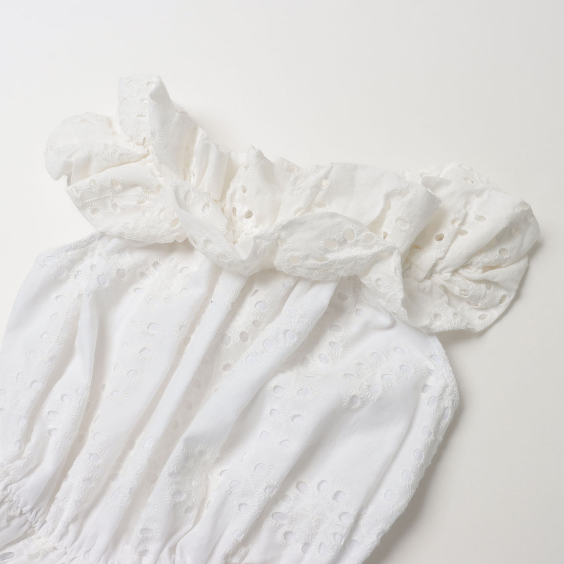 デニーローズ DENNY ROSE オフショルフリルコットンレースティアードマキシワンピース (WHITE) WHITE