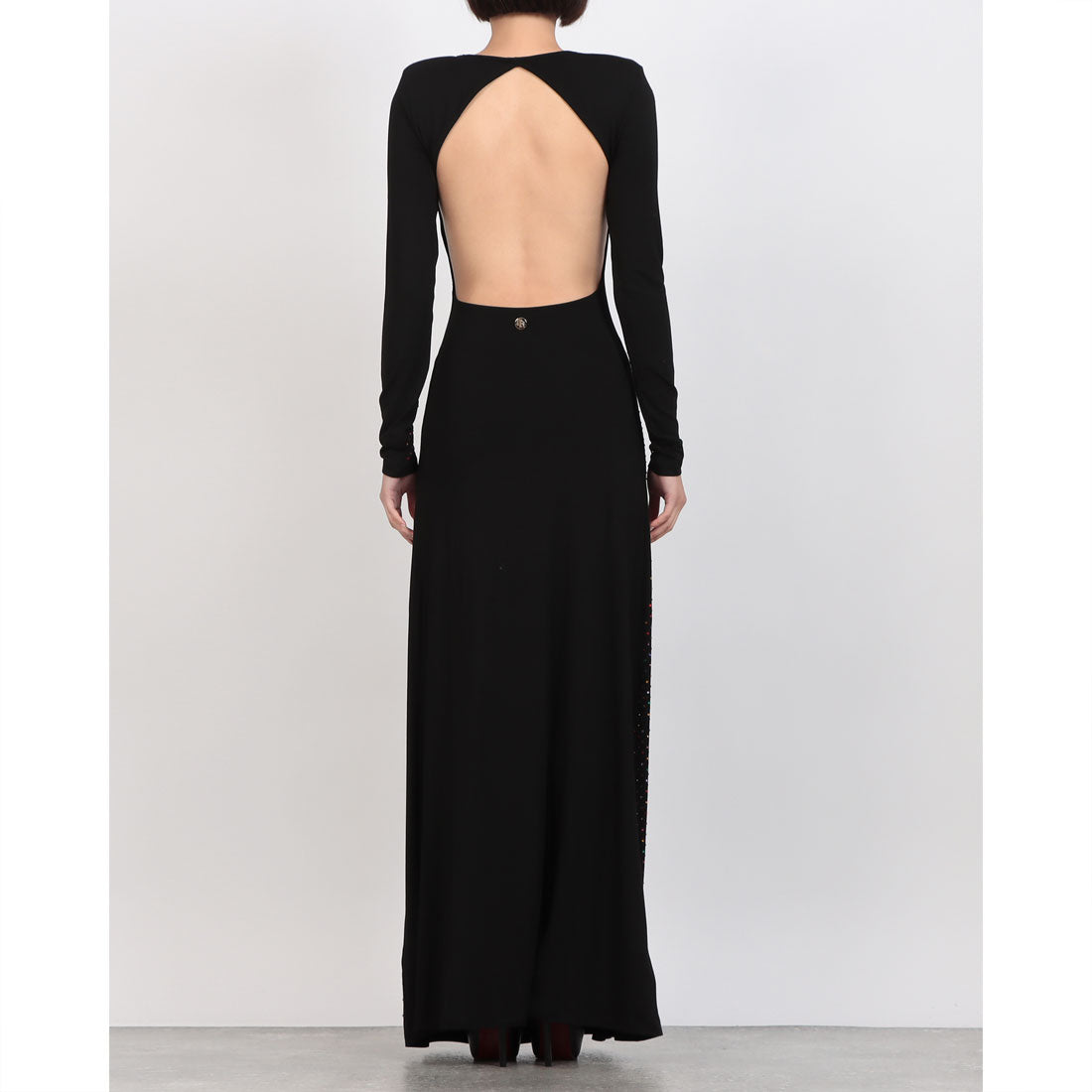 デニーローズ DENNY ROSE カラービジューポイントロングドレス (BLACK) BLACK