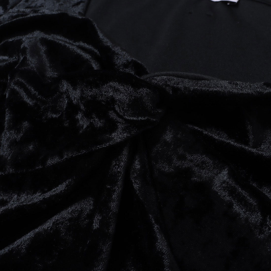 デニーローズ DENNY ROSE クラッシュベロアバストデザイン半袖TOPS (BLACK) BLACK