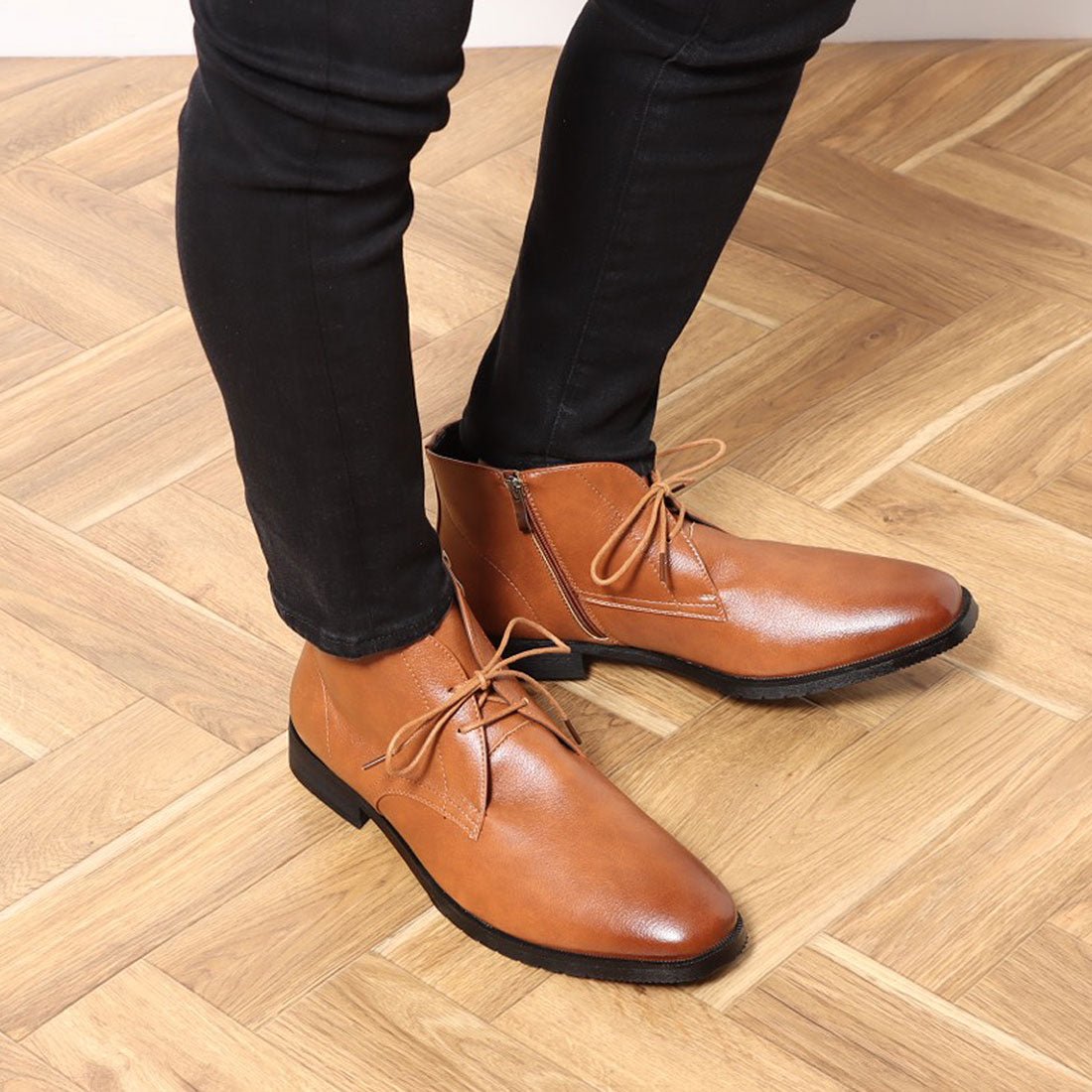 SFW デデス Dedes チャッカ レースアップブーツ /6339,キャメル