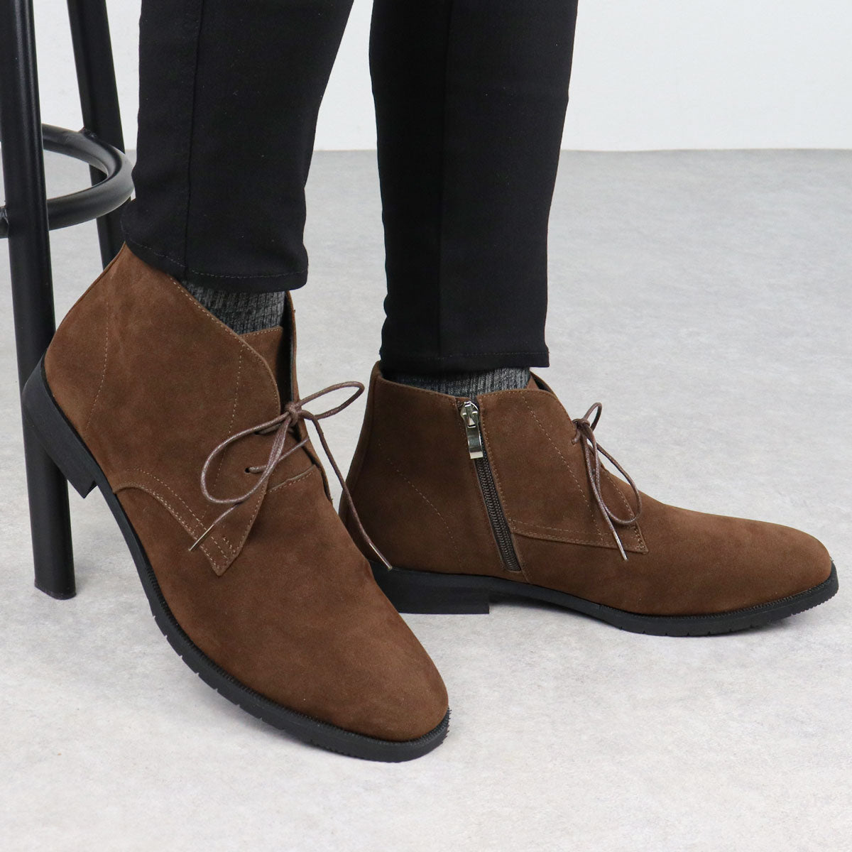 SFW デデス Dedes チャッカ レースアップブーツ /6339,ブラウンスエード