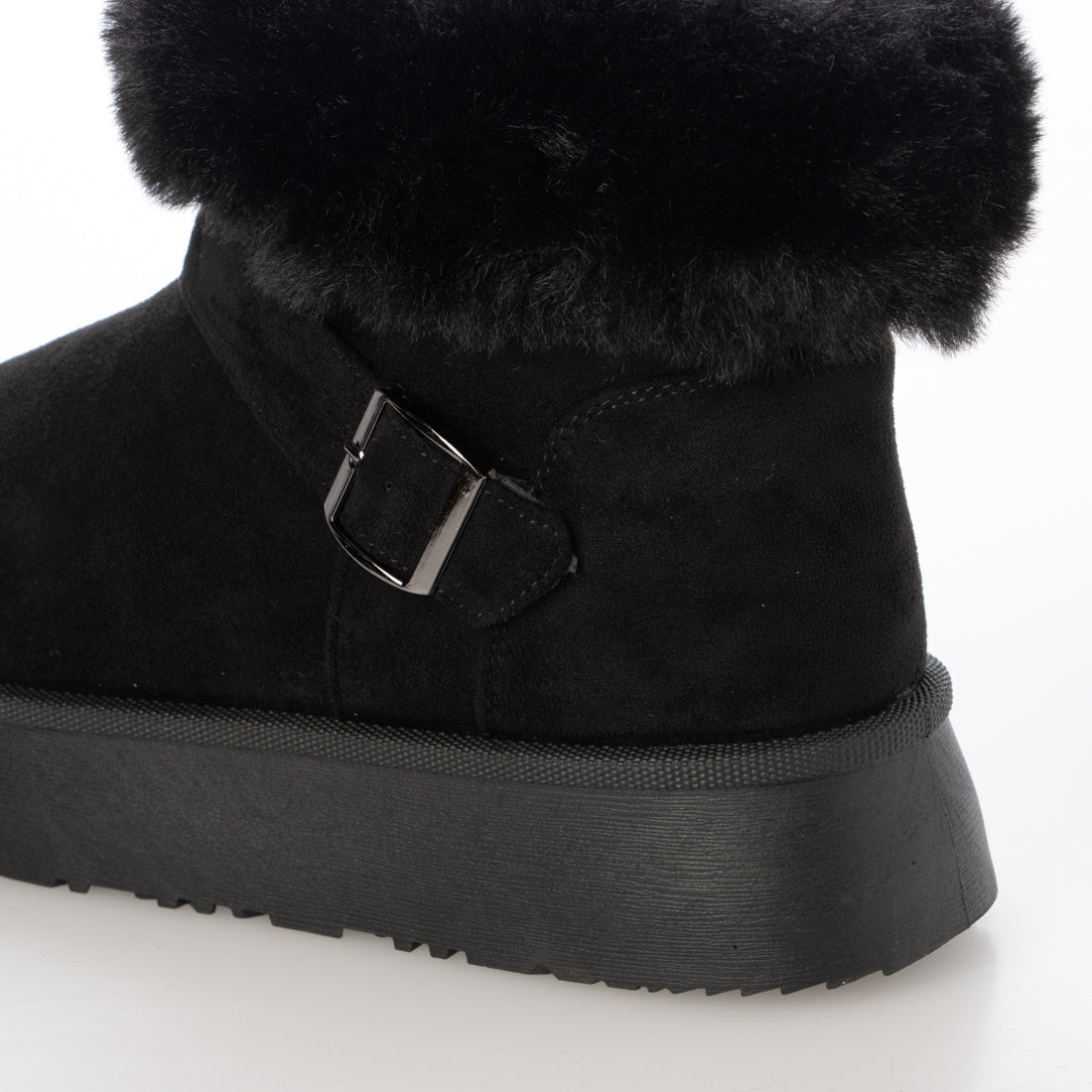 デデス Dedes 厚底ベルトデザインムートンブーツ / 6414 (ブラック) ブラック