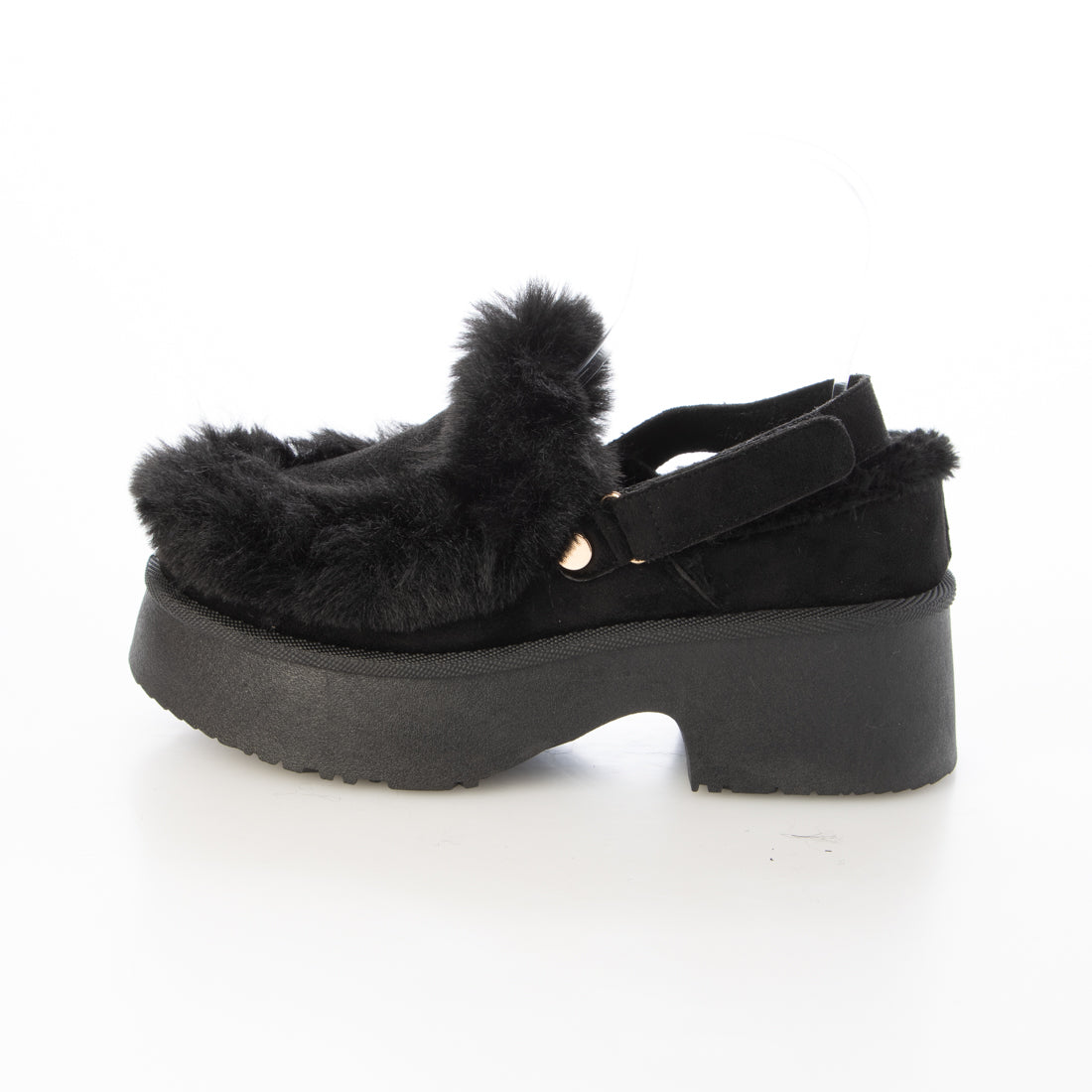 デデス Dedes 厚底バックベルトファースリッポンシューズ / 6423 (ブラック) ブラック