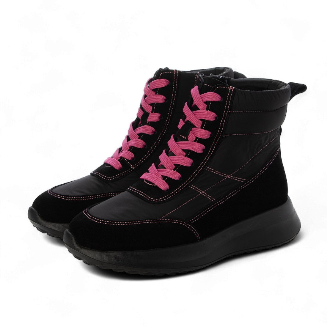 デオーチョアデオーチョ de ocho A de ocho 楽ちんハイカットスニーカー (BK) BK