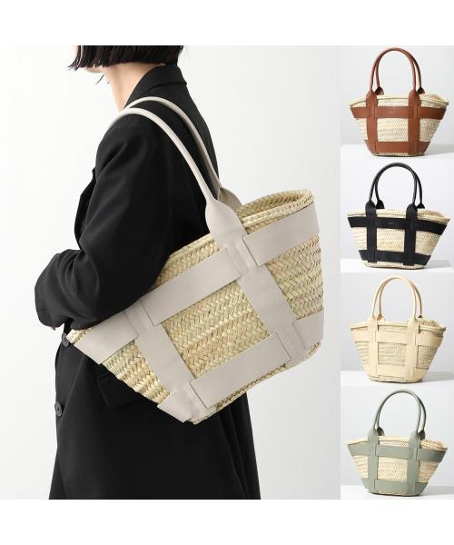 デメリエー DEMELLIER DEMELLIER かごバッグ SANTORINI ラフィア トートバッグ (TAN/ブラウン) TAN/ブラウン