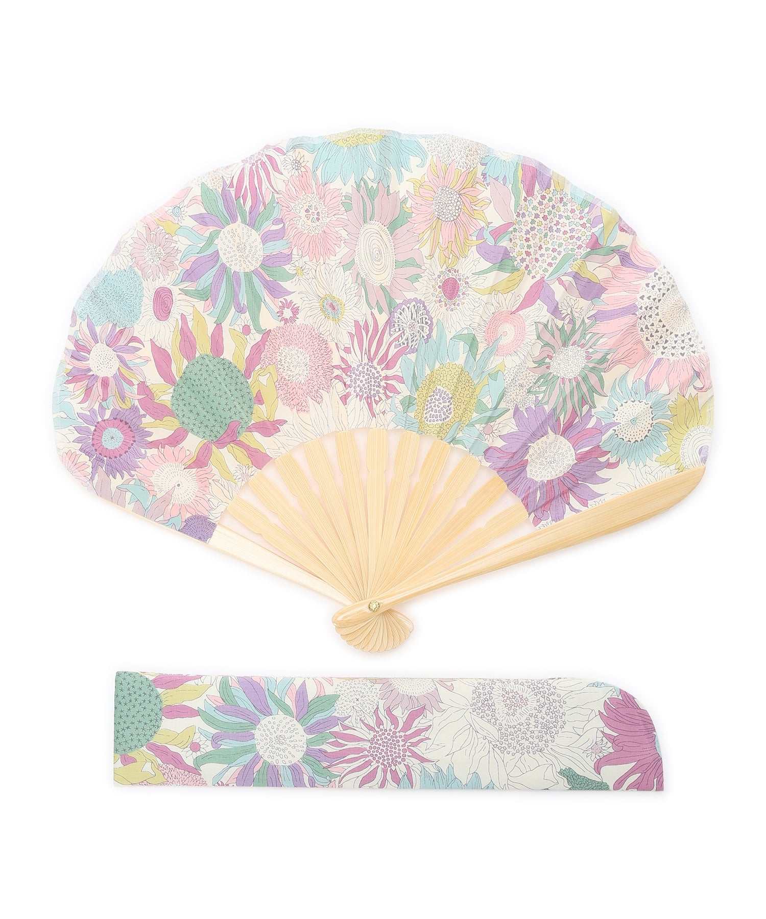 デコイ DECOY リバティプリント扇子 (イエロー) イエロー