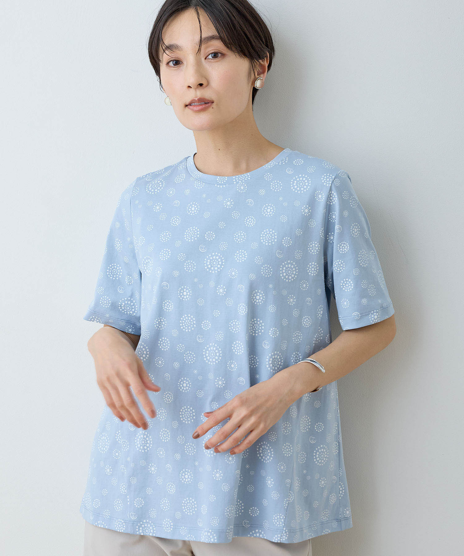 デコイ DECOY 【ひやさら】【UVカット】【友桝飲料コラボ】ドットロゴプリントTシャツ (ホワイト) ホワイト