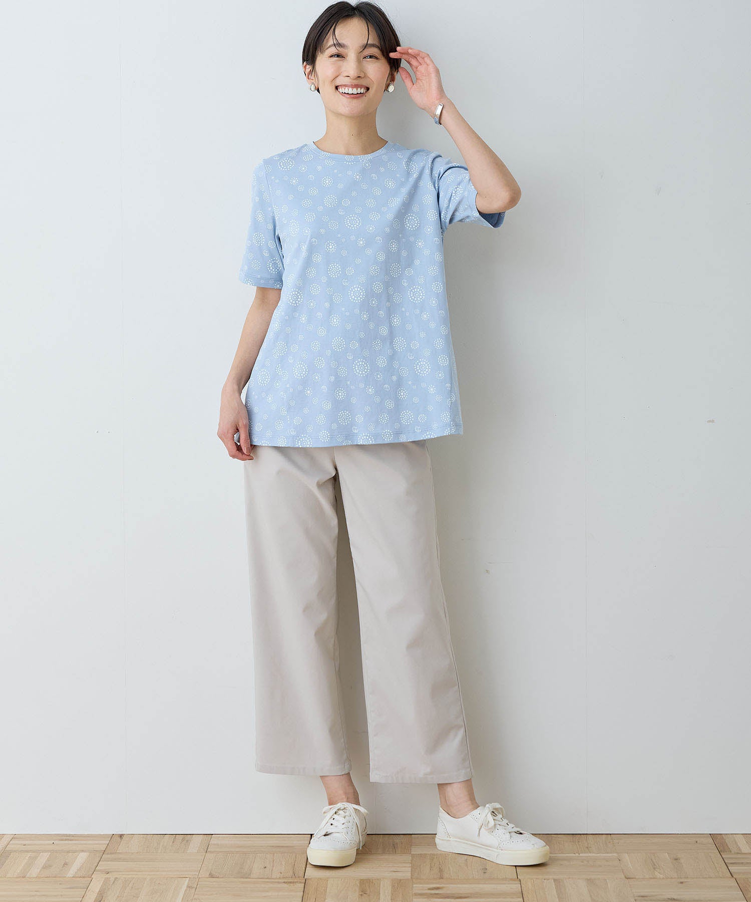 デコイ DECOY 【ひやさら】【UVカット】【友桝飲料コラボ】ドットロゴプリントTシャツ (ホワイト) ホワイト