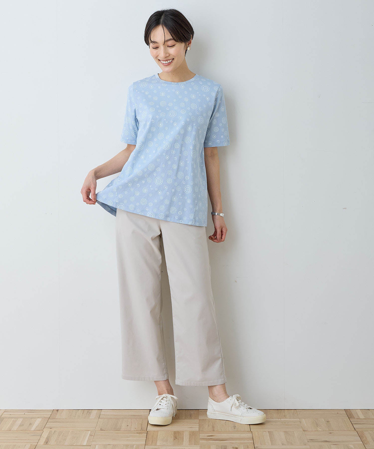 デコイ DECOY 【ひやさら】【UVカット】【友桝飲料コラボ】ドットロゴプリントTシャツ (ホワイト) ホワイト