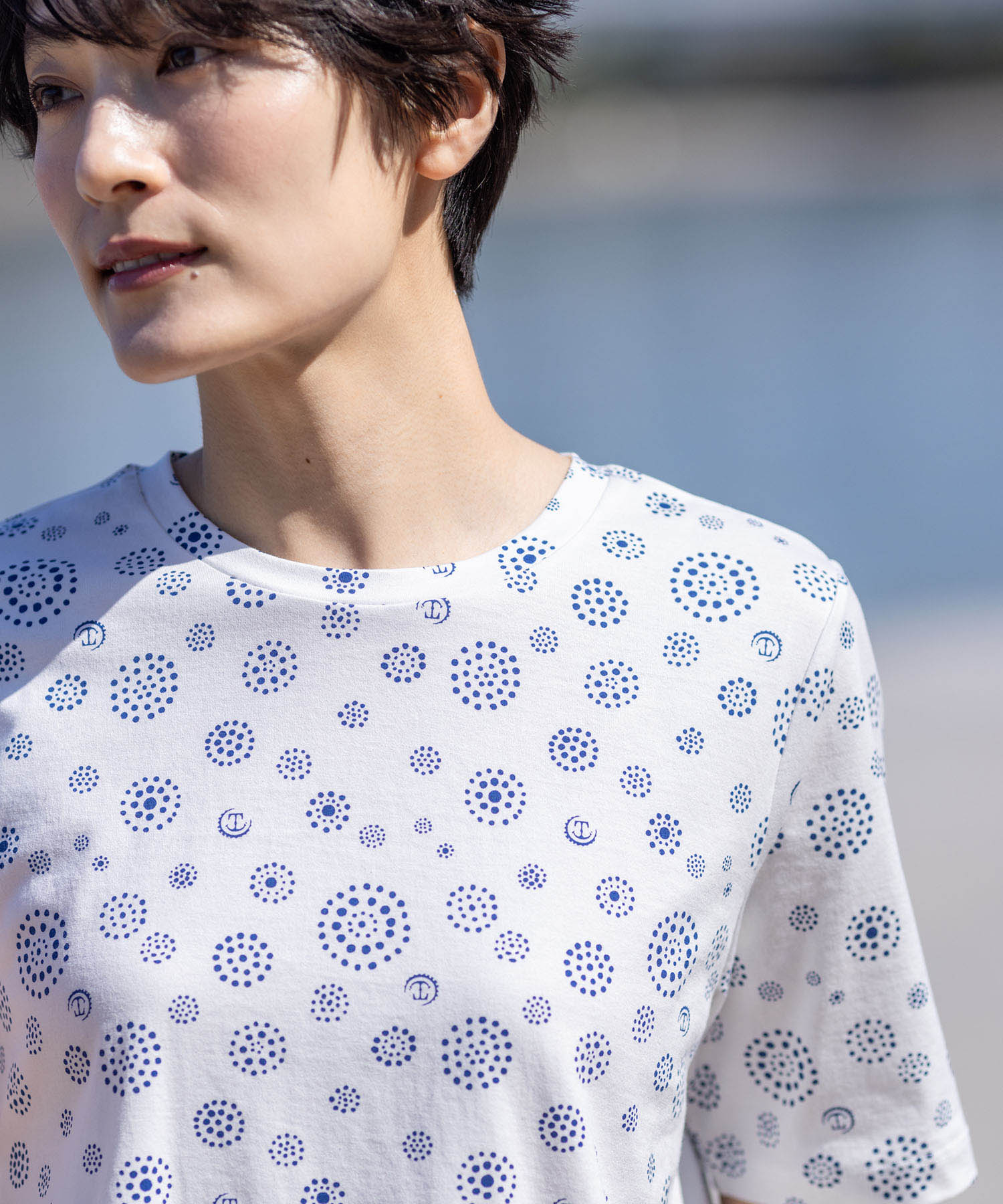 デコイ DECOY 【ひやさら】【UVカット】【友桝飲料コラボ】ドットロゴプリントTシャツ (ホワイト) ホワイト