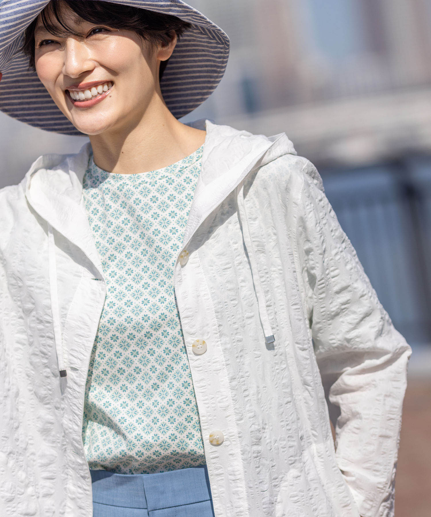 デコイ DECOY 【ひやさら】【UVカット】総プリントTシャツ (ネイビー) ネイビー