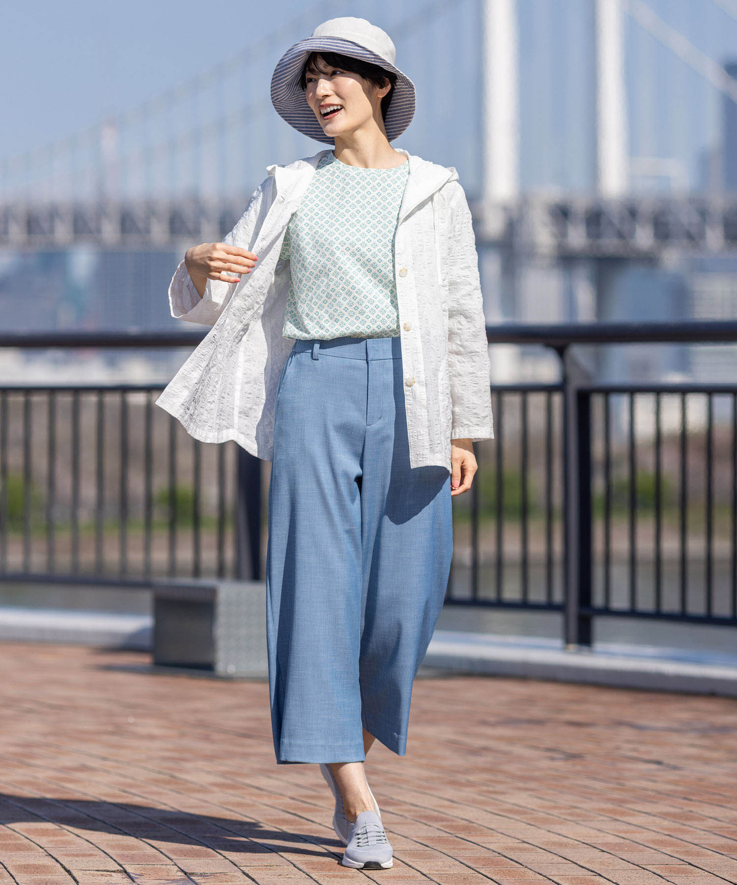 デコイ DECOY 【ひやさら】【UVカット】総プリントTシャツ (ネイビー) ネイビー