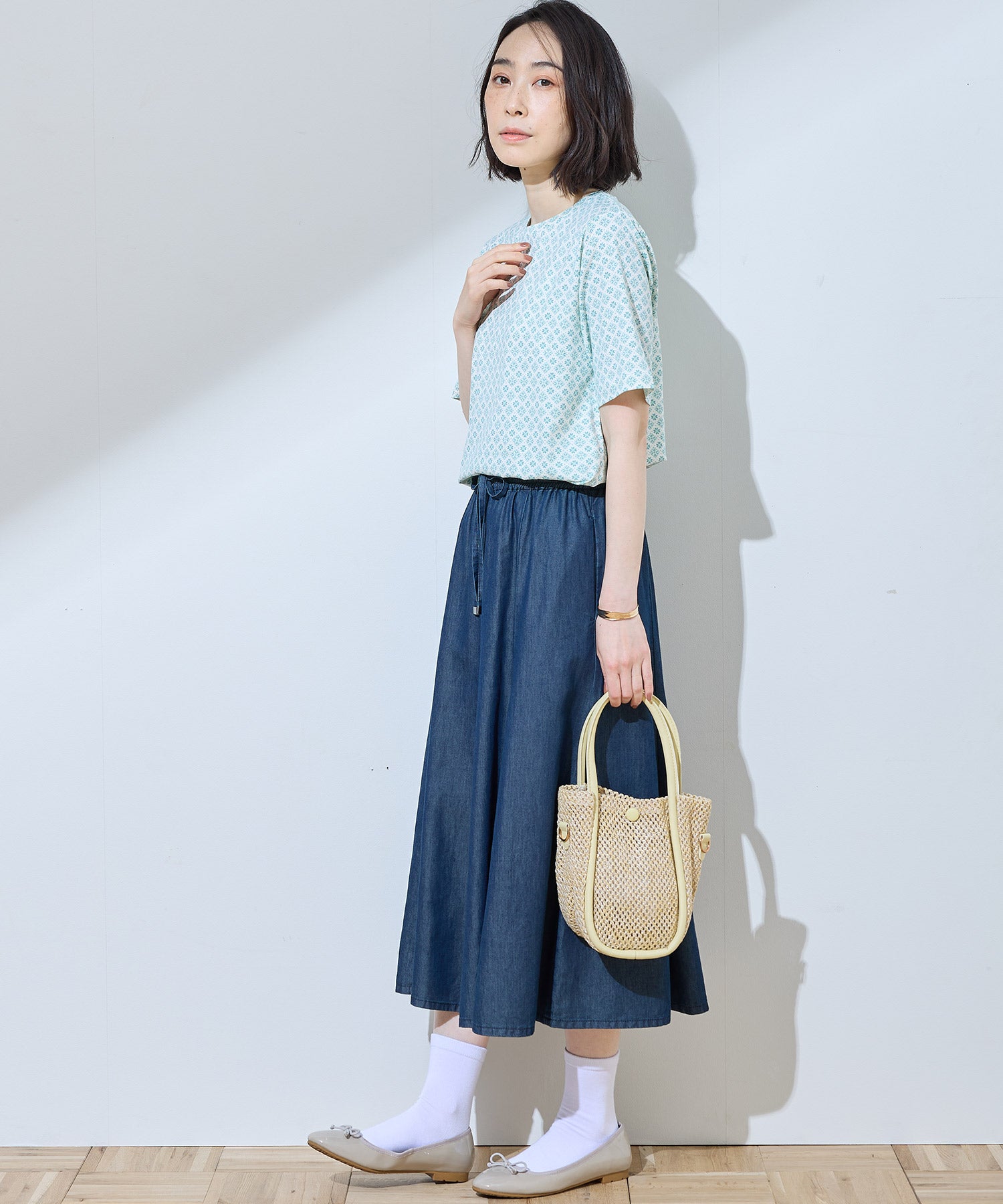 デコイ DECOY 【ひやさら】【UVカット】総プリントTシャツ (ネイビー) ネイビー