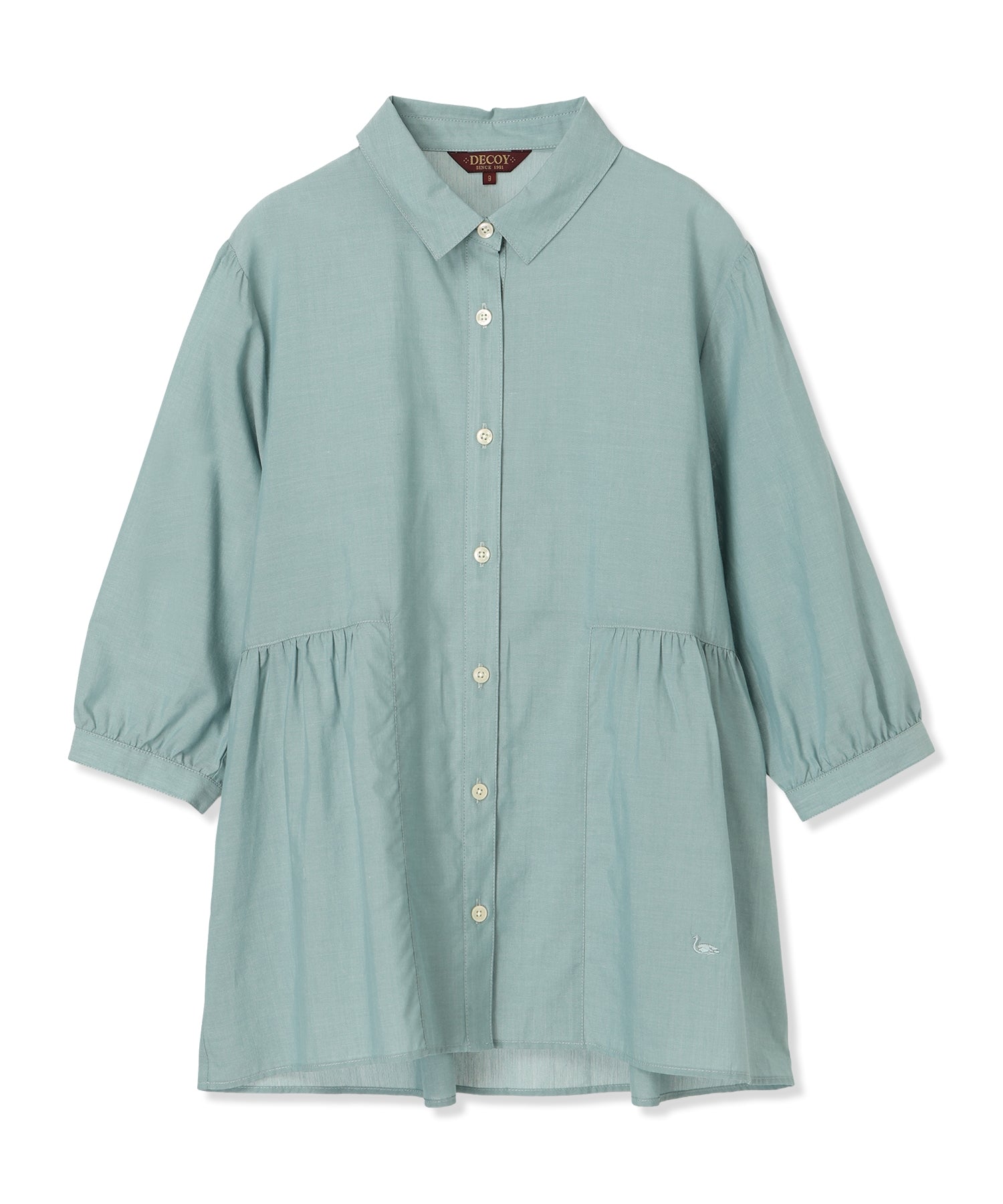 デコイ DECOY ペプラムブラウス (ブルー) ブルー