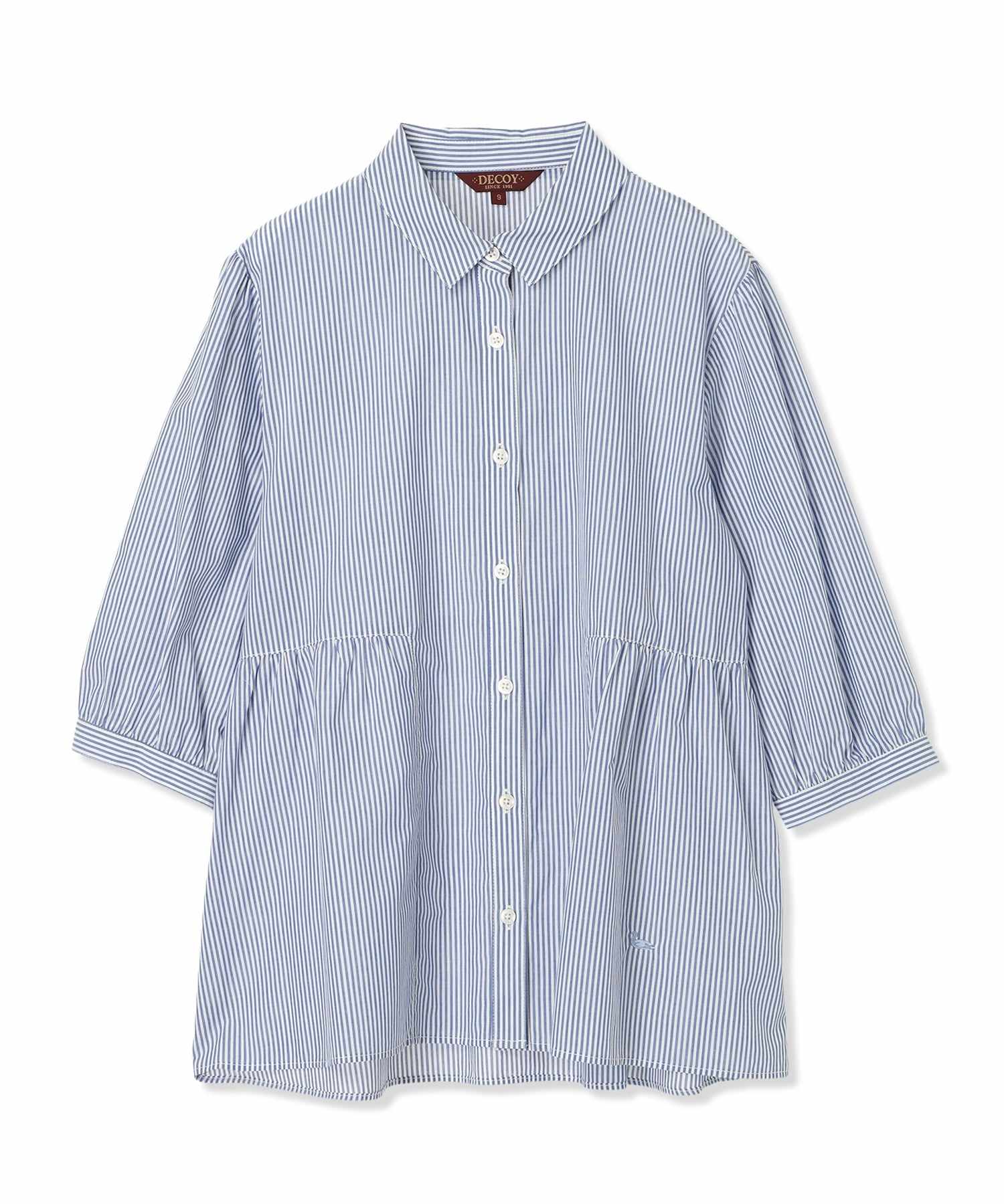 デコイ DECOY ペプラムブラウス (ブルー) ブルー