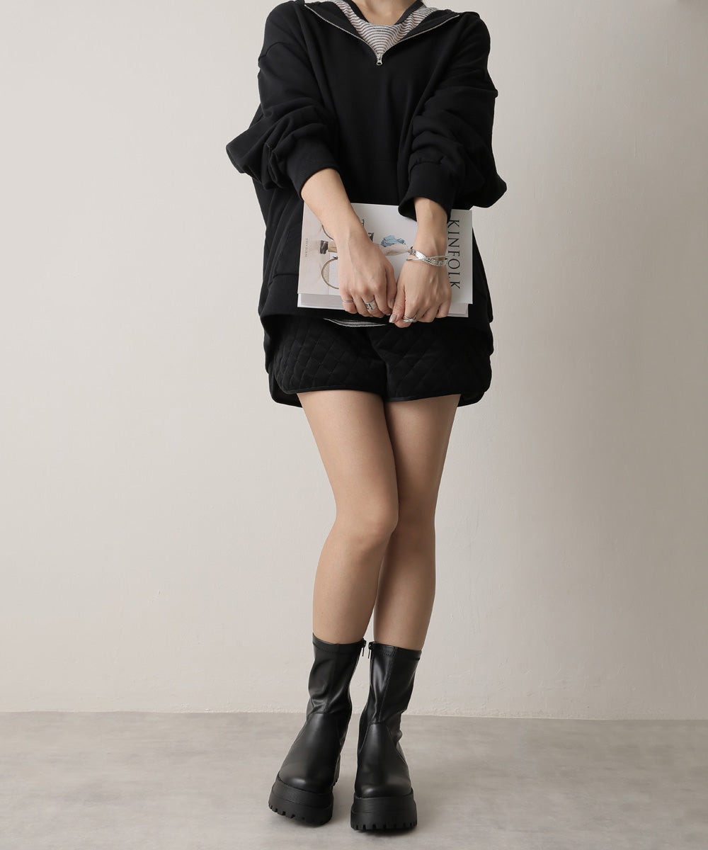 Demeter DEMETER Thick Sole Tank Sole Mid-Length Stretch Boots