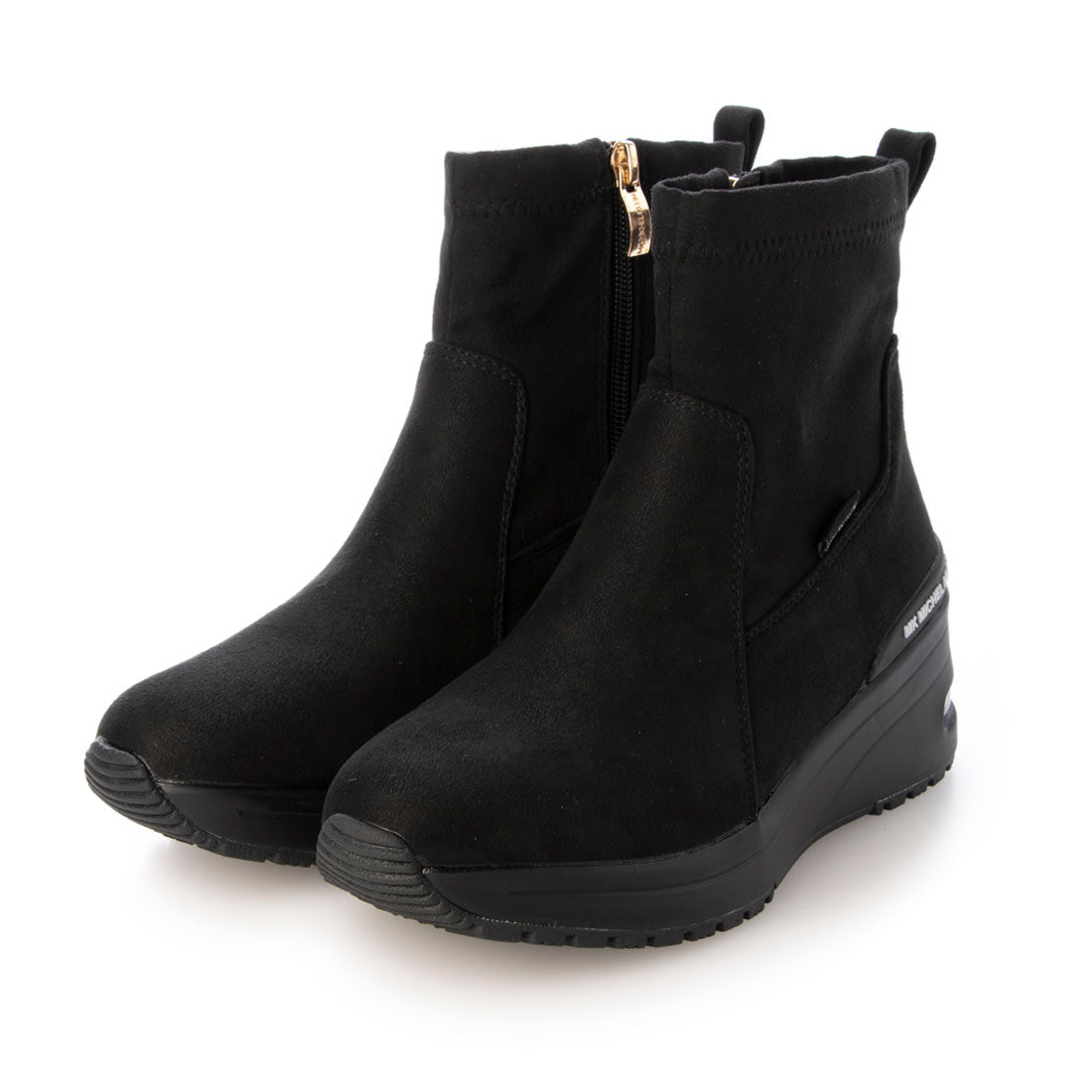 デメテル DEMETER MK MICHEL KLEIN エムケー ミッシェルクラン 軽量 撥水 防滑 幅広3E スポーティー カジュアルブーツ,ブラック