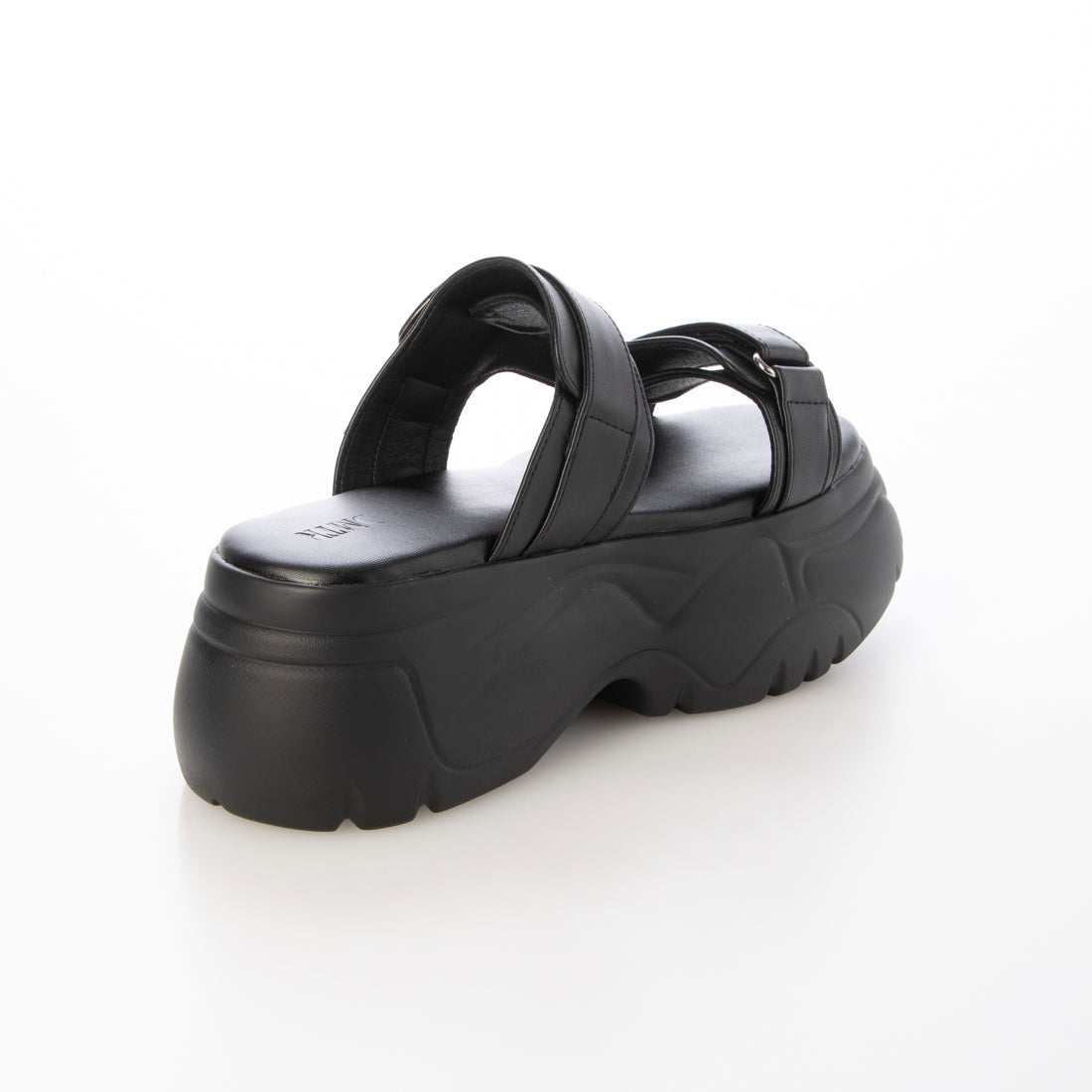 デメテル DEMETER 厚底 ボリュームソール ダブルストラップサンダル (ブラック) ブラック