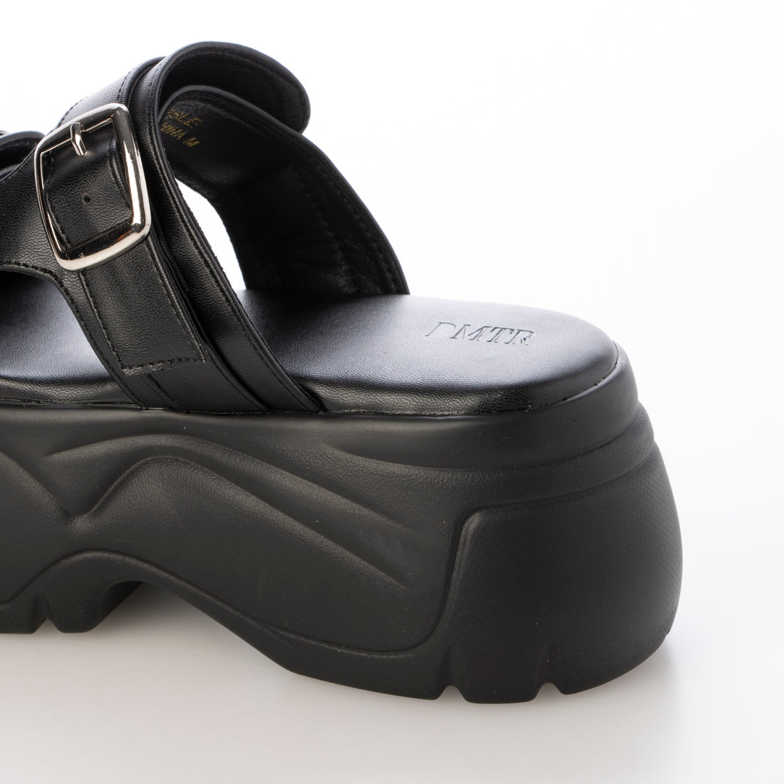 デメテル DEMETER 厚底 ボリュームソール ダブルストラップサンダル (ブラック) ブラック