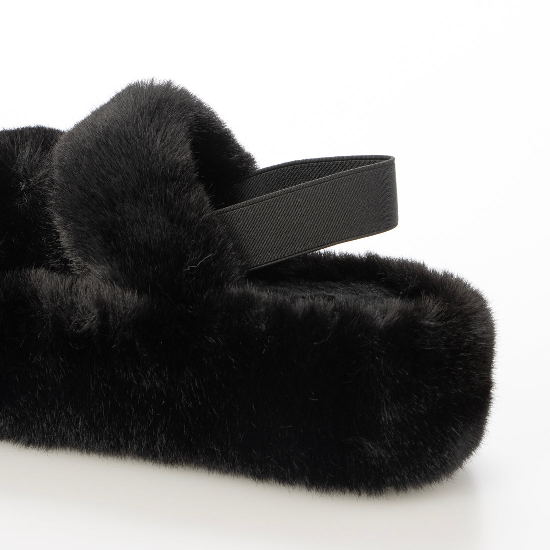 デメテル DEMETER 厚底 プラットフォーム バックバンド ファーサンダル (ブラック) ブラック