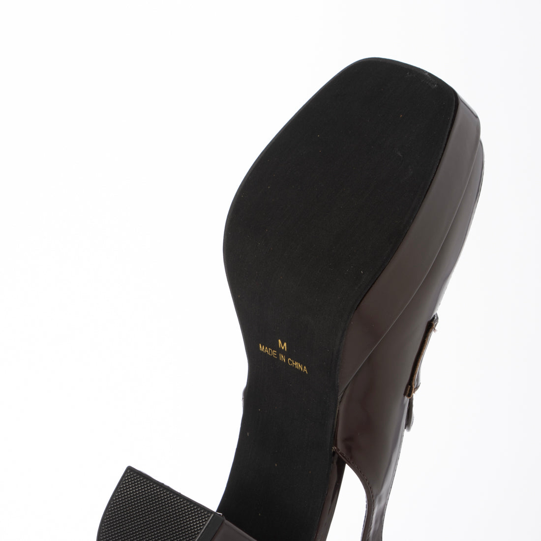 デメテル DEMETER 厚底 プラットフォーム スリングバック ローファーパンプス (ダークブラウン) ダークブラウン