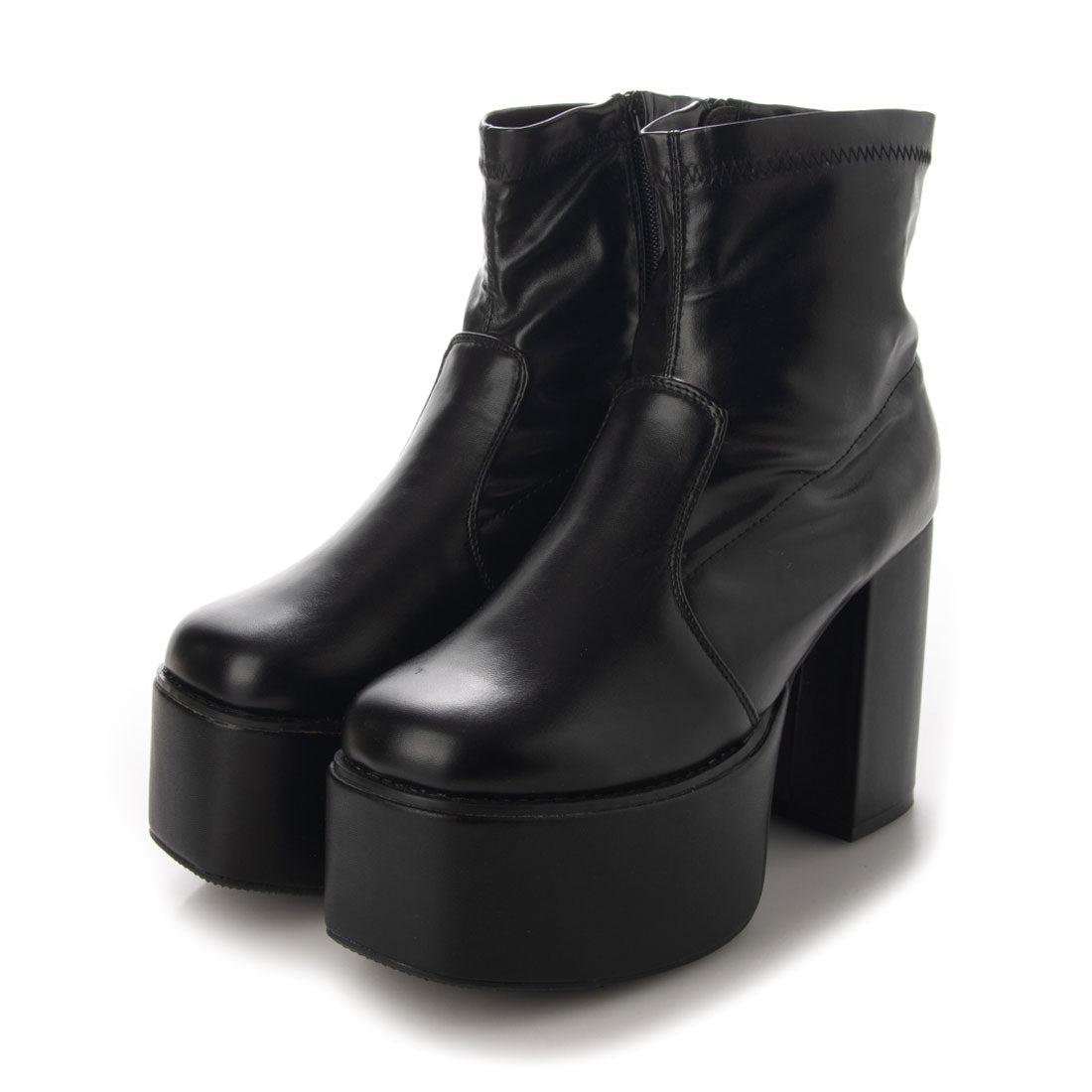DEMETER Thick sole, thick heel, square toe stretch boots