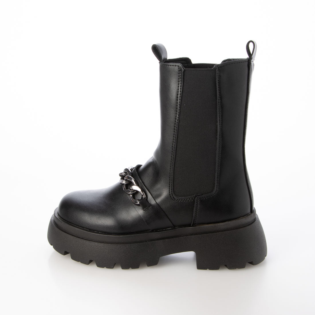 デメテル DEMETER 厚底ソール☆チェーンモチーフ サイドゴアブーツ (ブラック) ブラック