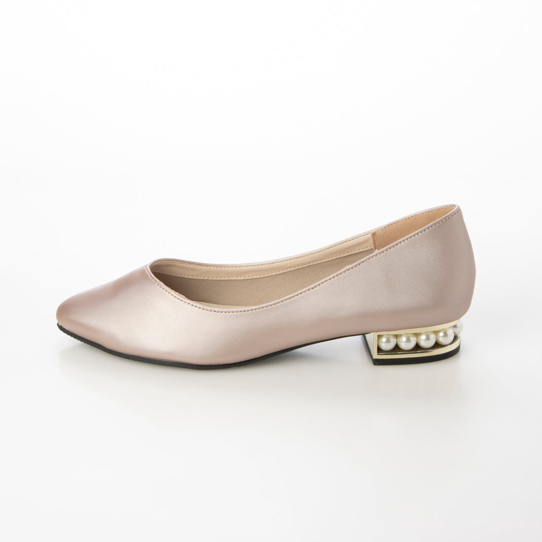DEMETER 2.5cm pointed toe pearl heel pumps