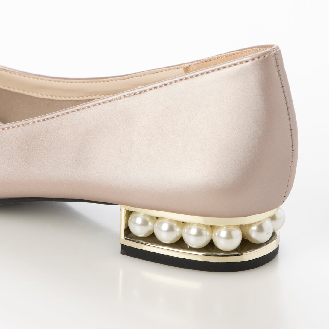 DEMETER 2.5cm pointed toe pearl heel pumps