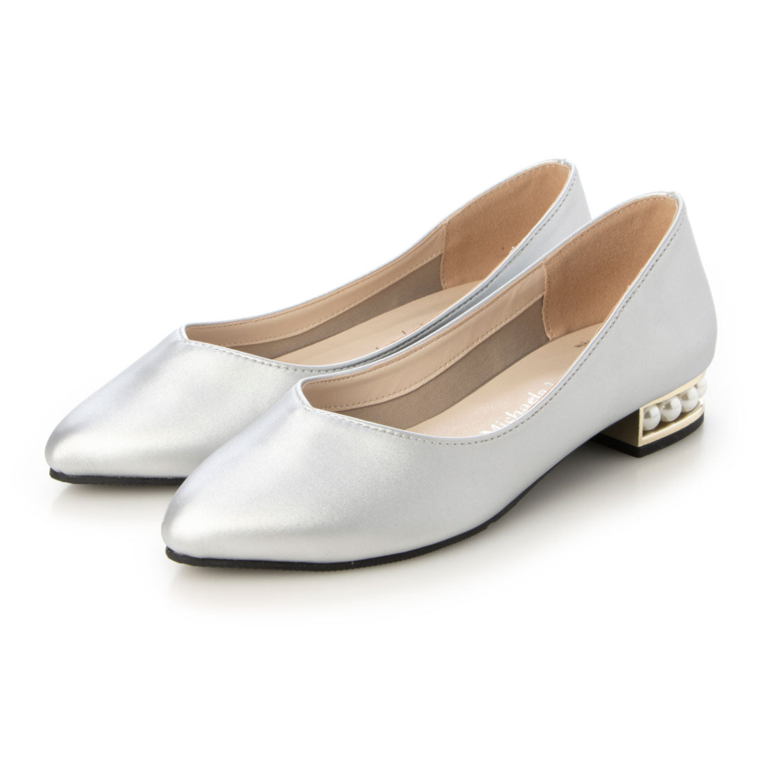 DEMETER 2.5cm pointed toe pearl heel pumps