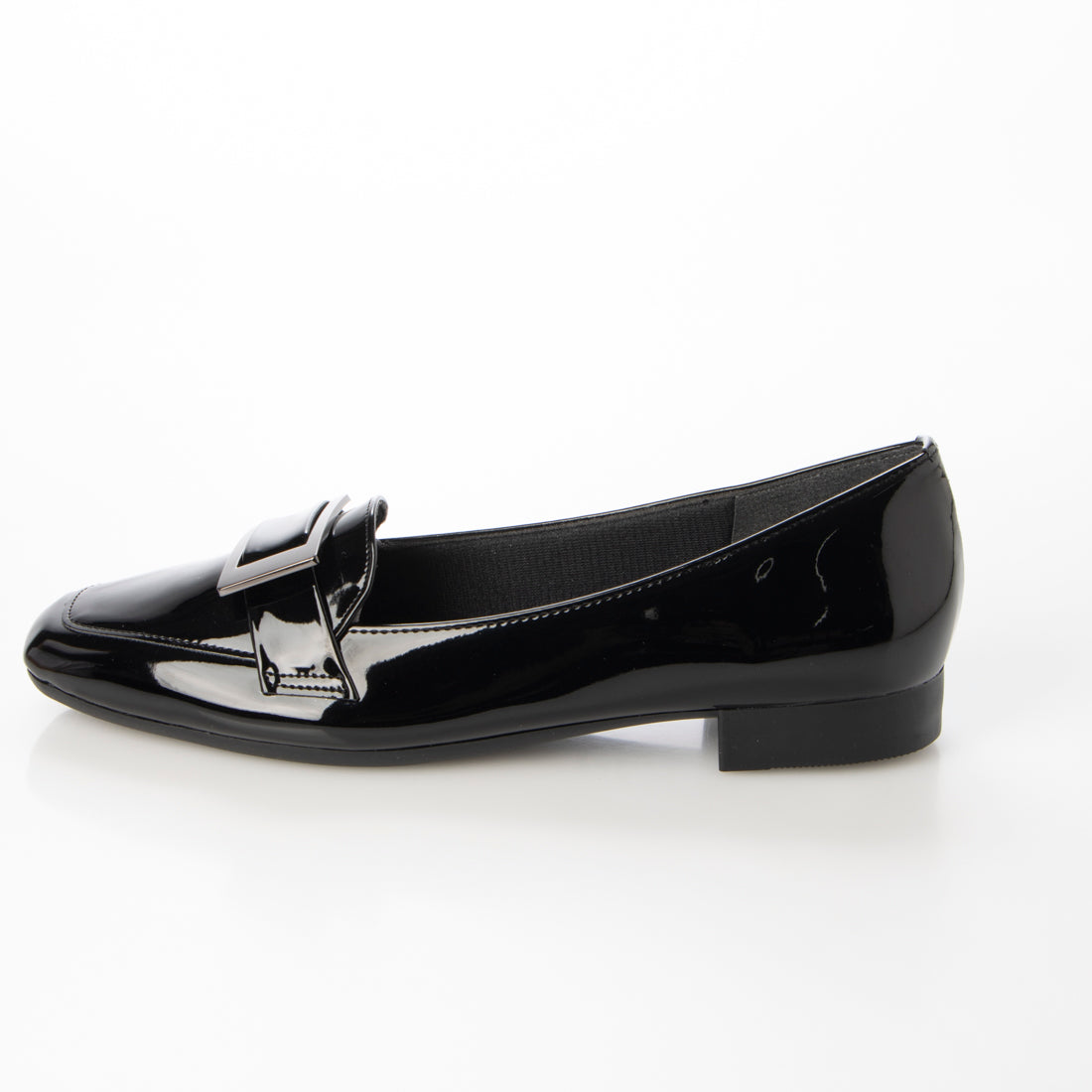 デメテル DEMETER neue ar he AC 日本製☆軽量 幅広3E スクエアトゥ エナメル ローヒール ローファー パンプス