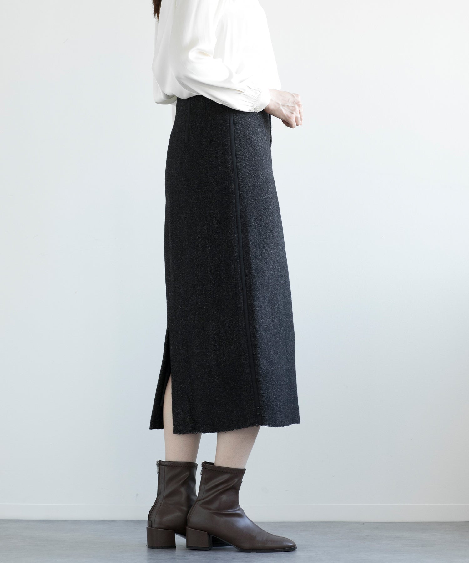 ディケイドクラシック DECADE CLASSIC 【DECADE CLASSIC】ウールAラインスカート (グレー) グレー