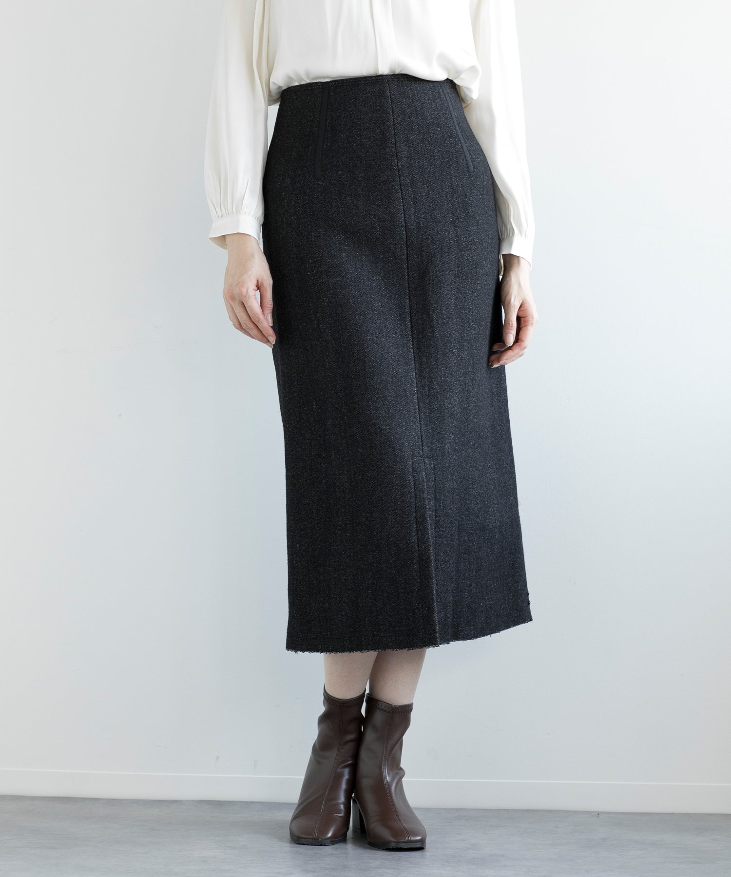 ディケイドクラシック DECADE CLASSIC 【DECADE CLASSIC】ウールAラインスカート (グレー) グレー