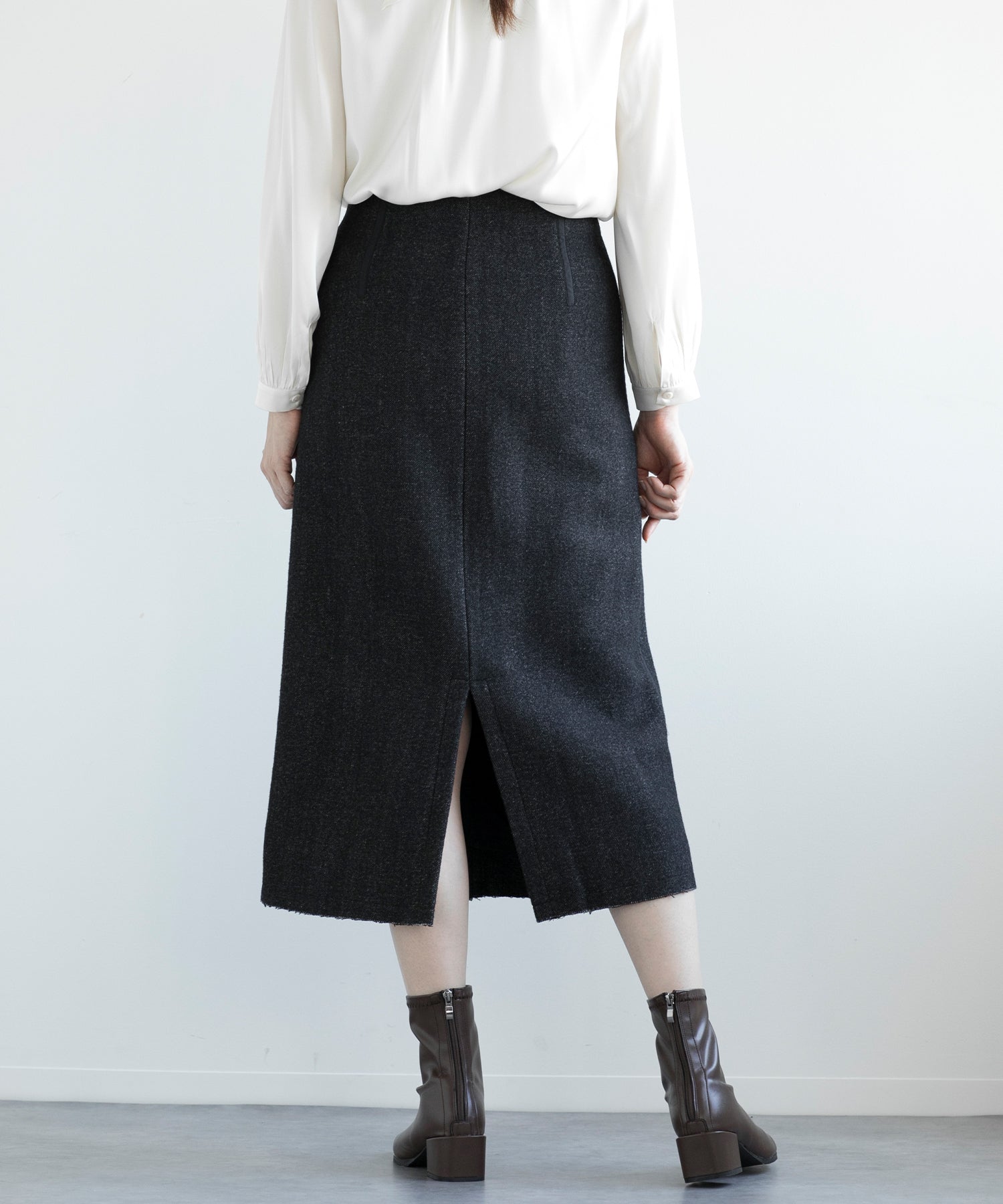 ディケイドクラシック DECADE CLASSIC 【DECADE CLASSIC】ウールAラインスカート (グレー) グレー