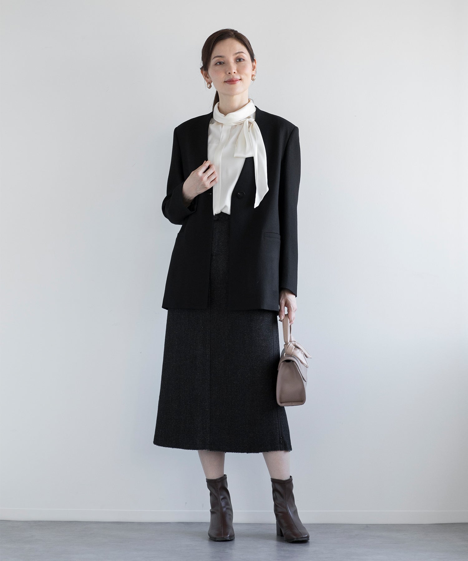 ディケイドクラシック DECADE CLASSIC 【DECADE CLASSIC】ウールAラインスカート (グレー) グレー