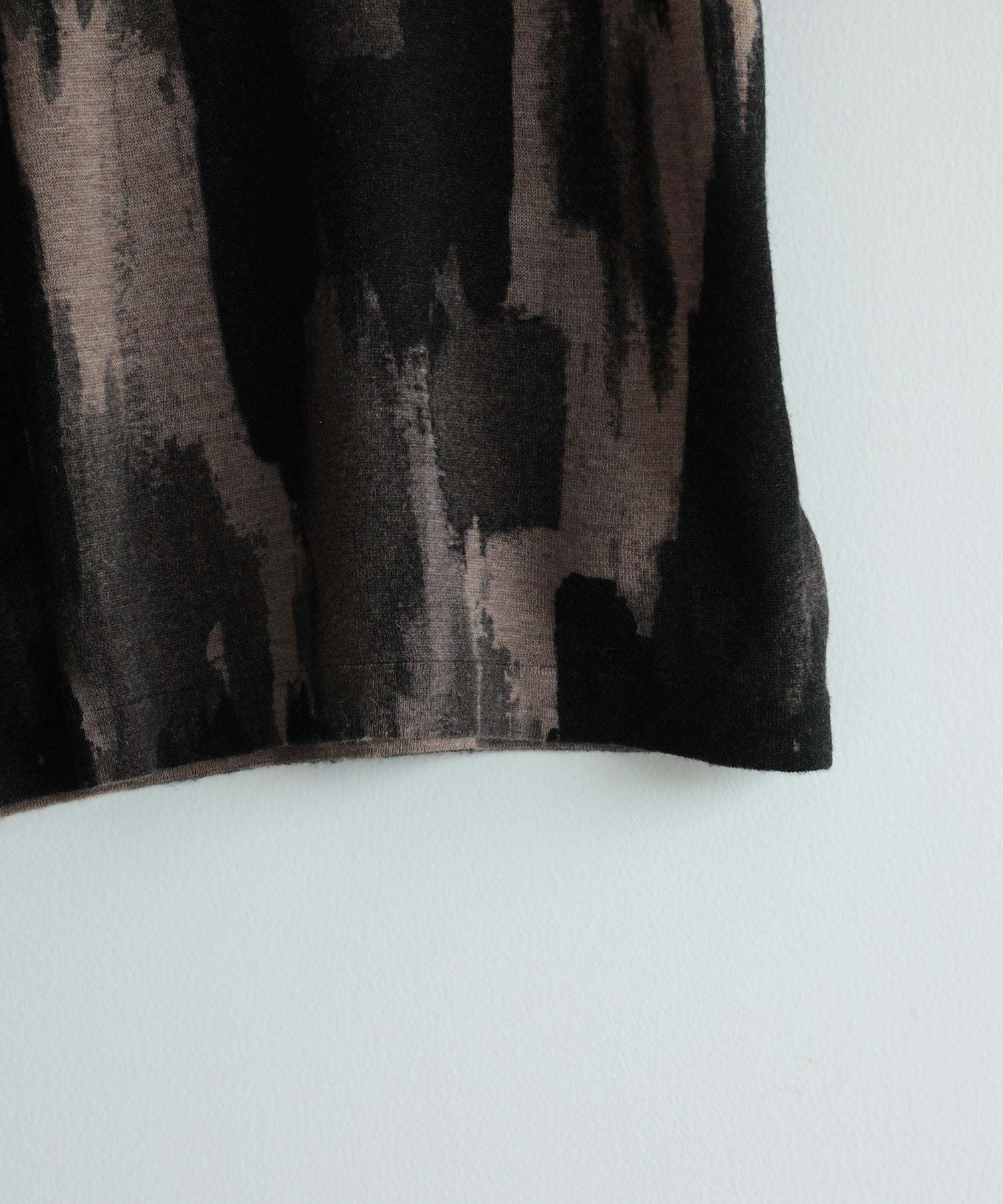 ディケイドクラシック DECADE CLASSIC 【DECADE CLASSIC】ウール100% 油絵 半袖ニットセーター (チョコ) チョコ