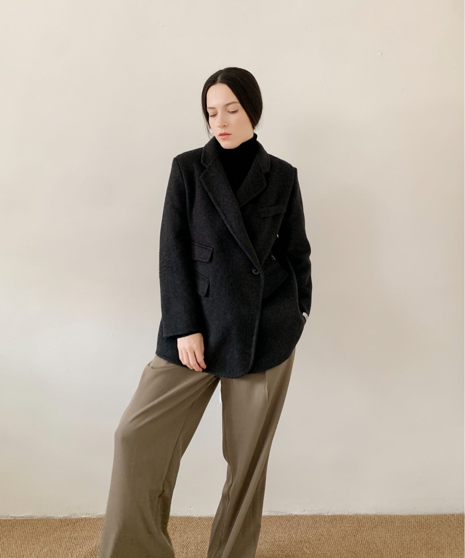 ディケイドクラシック DECADE CLASSIC DECADE CLASSIC リバーウールテーラードジャケット (ダークグレー) ダークグレー