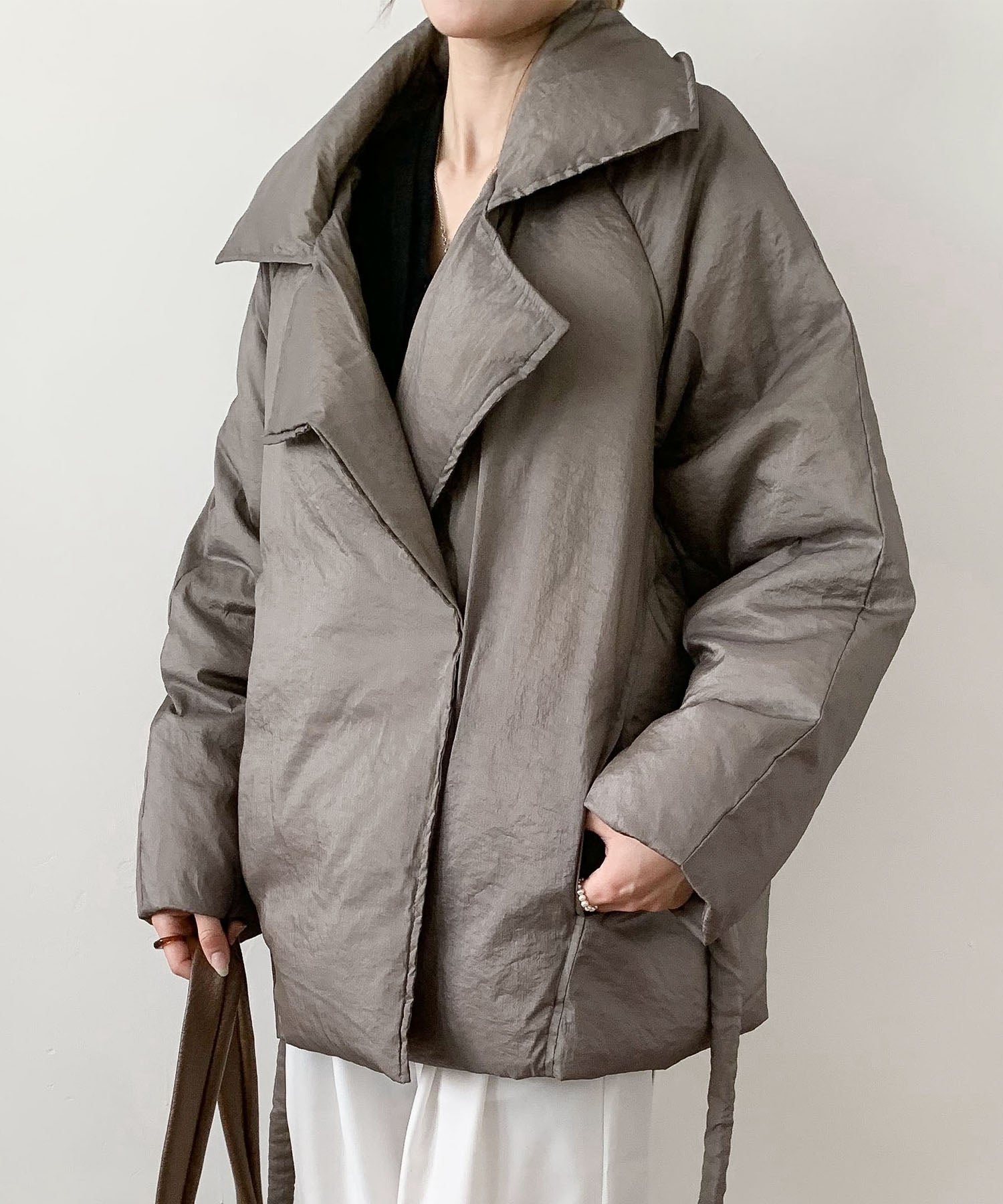 ディケイドクラシック DECADE CLASSIC DECADE CLASSIC 切り替えショート丈ダウンジャケット (グレー) グレー