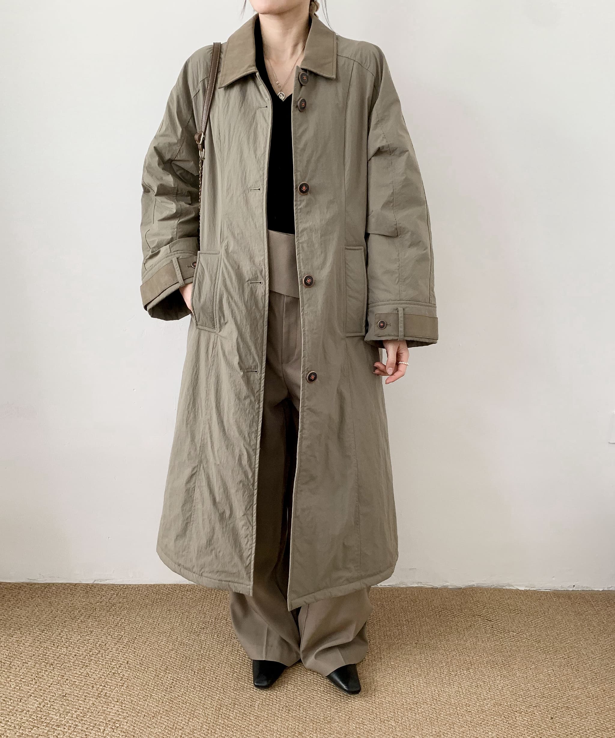 ディケイドクラシック DECADE CLASSIC DECADE CLASSIC 襟切り替えロングダウンジャケット (グレー) グレー