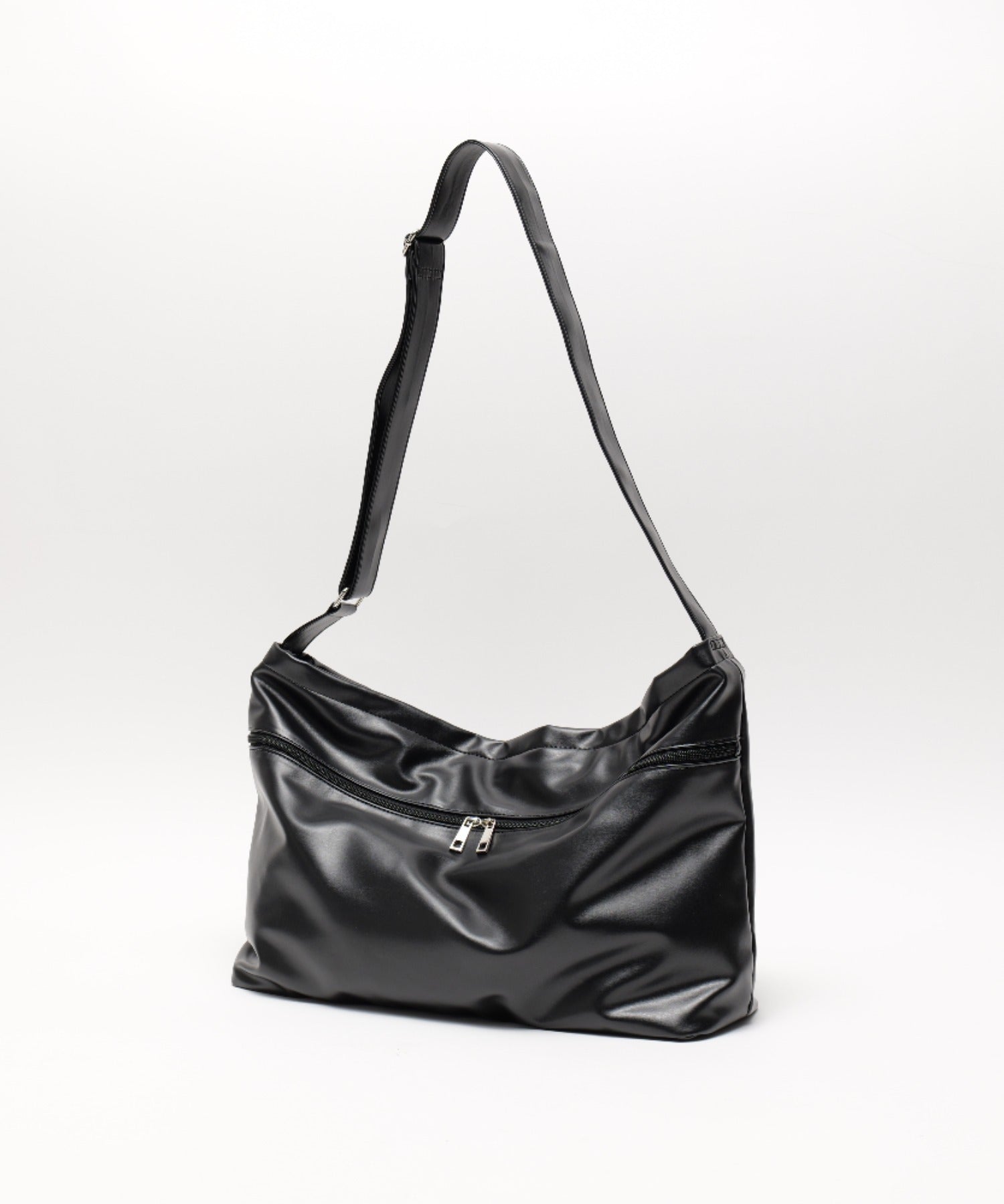 Device DEVICE Zip Design Loose Manmade Leather Shoulder Bag