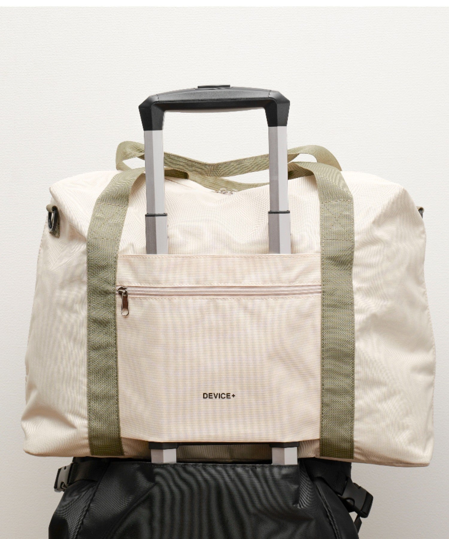 デバイスプラス DEVICE+ 【折りたたんで収納可能】 3way ボストンバッグ (グレーベージュ) GYBE