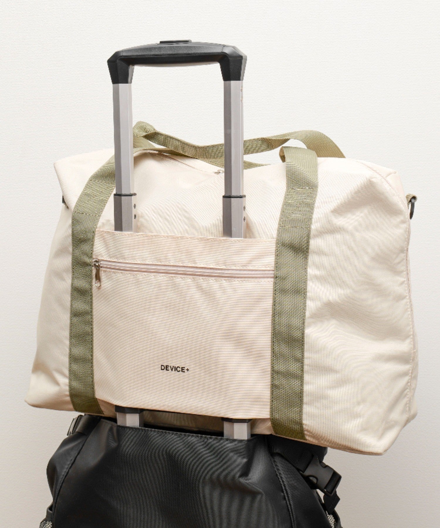 デバイスプラス DEVICE+ 【折りたたんで収納可能】 3way ボストンバッグ (グレーベージュ) GYBE