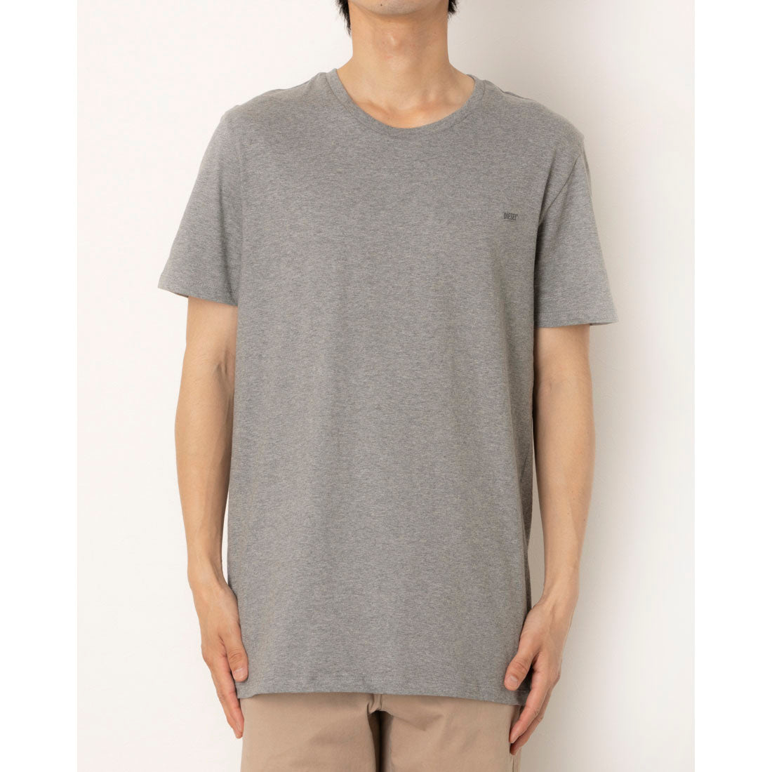 ディーゼル DIESEL 2Pセット 無地クルーネック (BLACK GREY) BLACK GREY