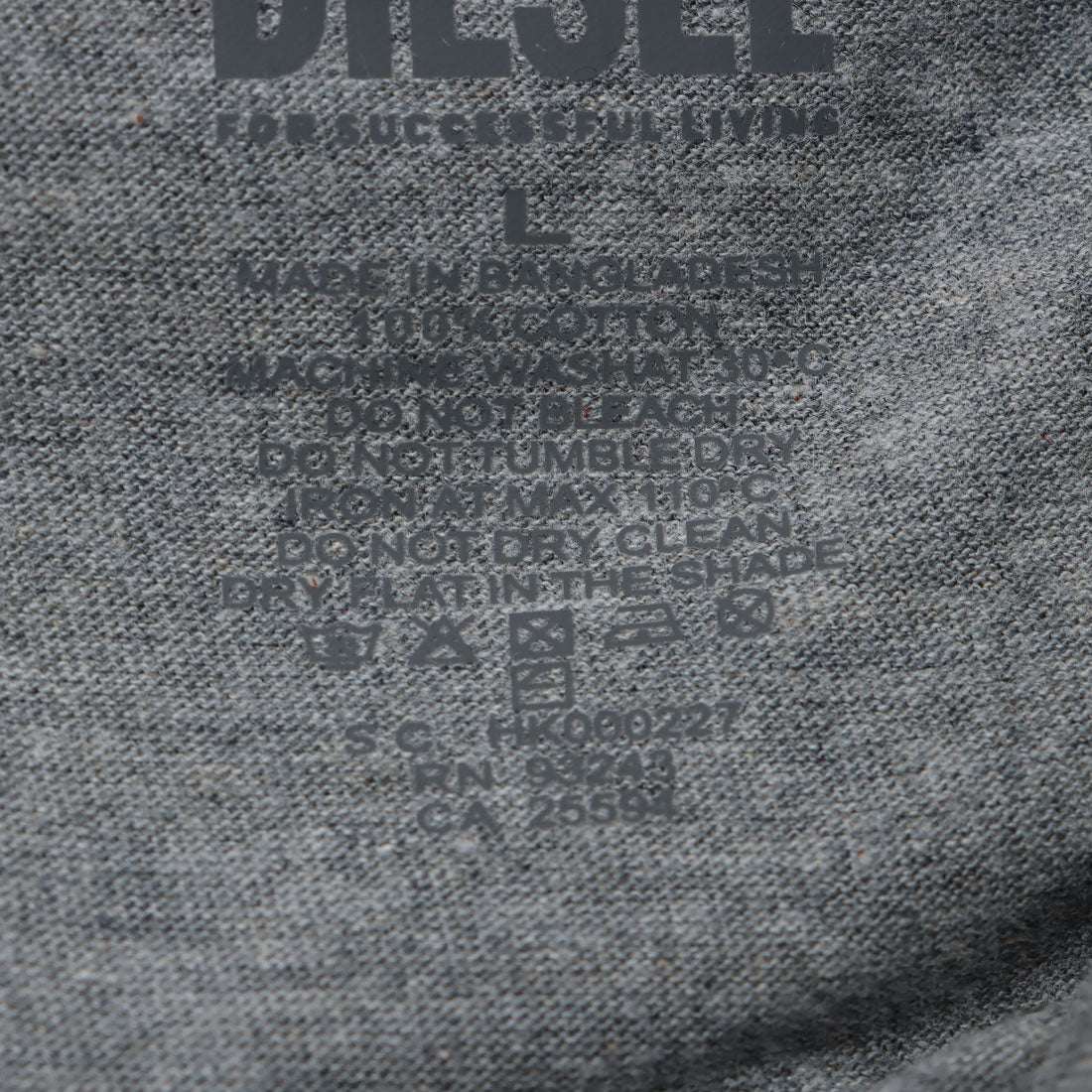 ディーゼル DIESEL 2Pセット 無地クルーネック (BLACK GREY) BLACK GREY