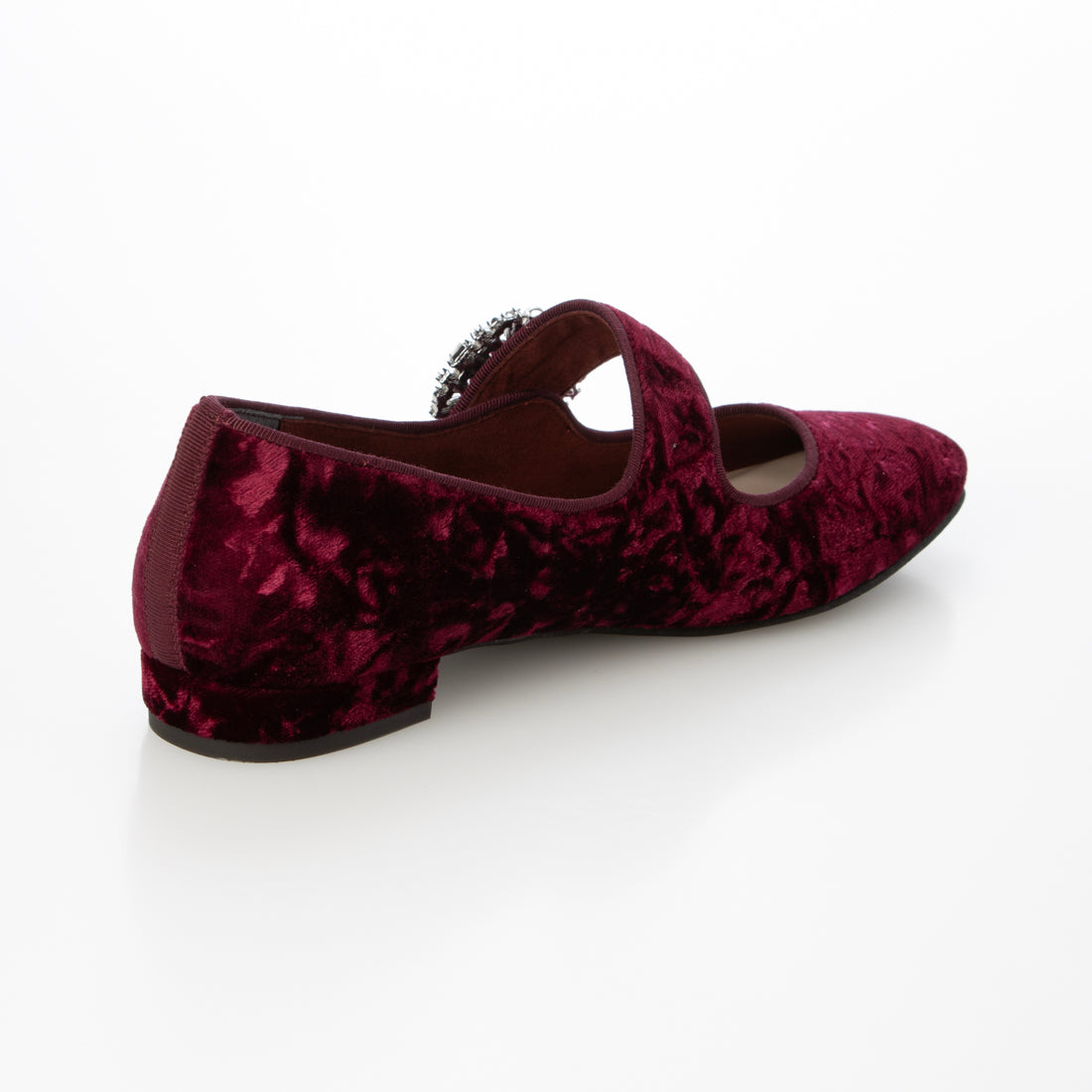 ダイアナ DIANA メリージェーンフラットパンプス (ワイン生地) ワイン生地