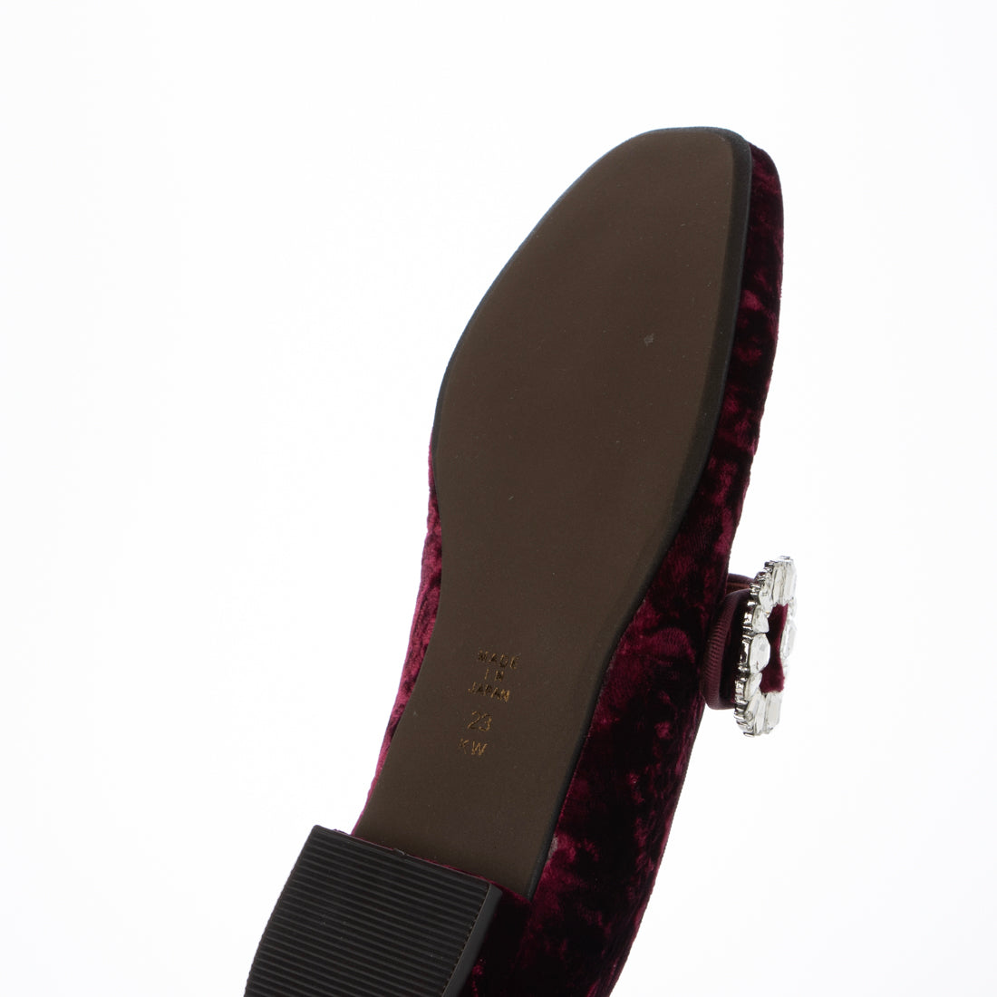 ダイアナ DIANA メリージェーンフラットパンプス (ワイン生地) ワイン生地