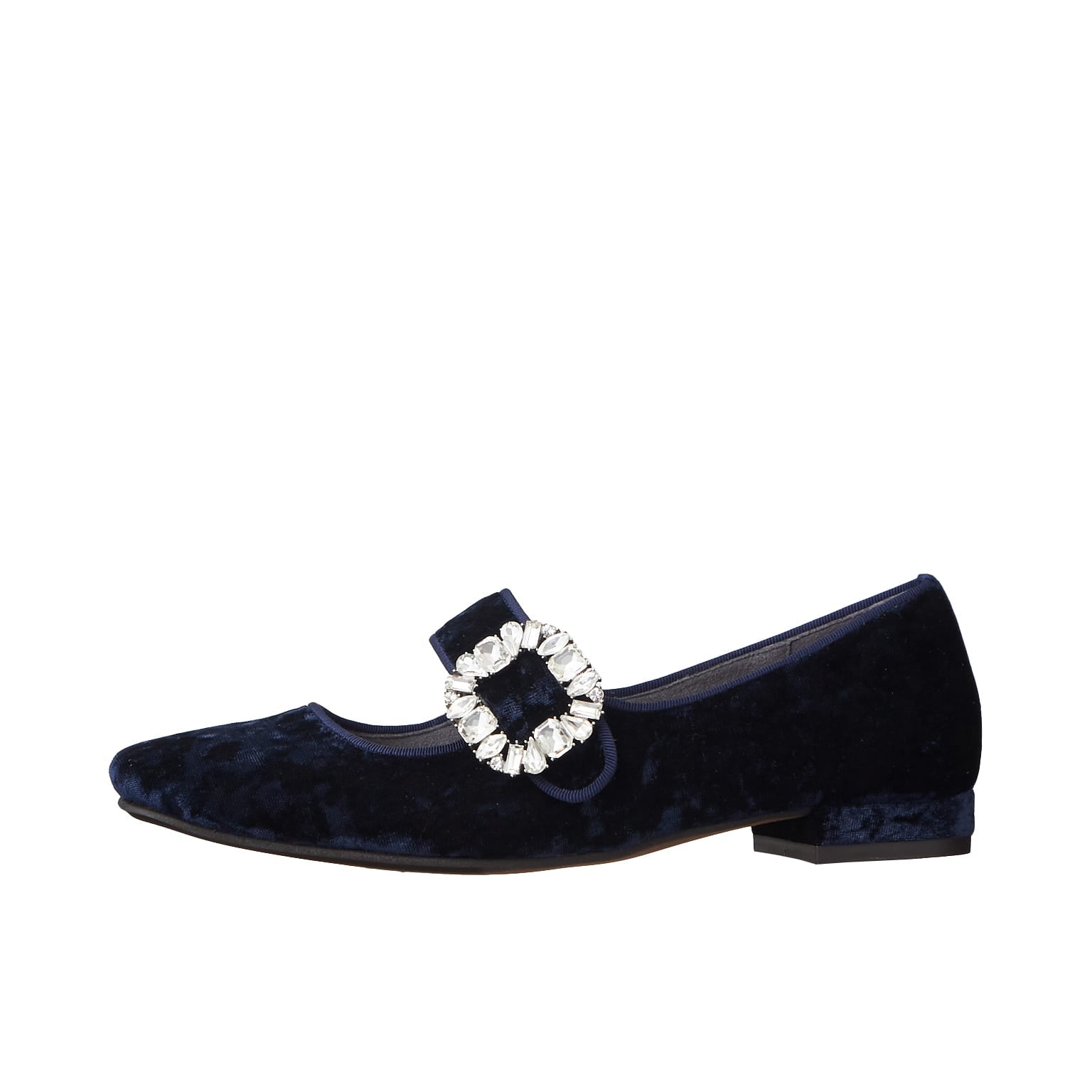 ダイアナ DIANA メリージェーンフラットパンプス (ダークブルー生地) ダークブルー生地