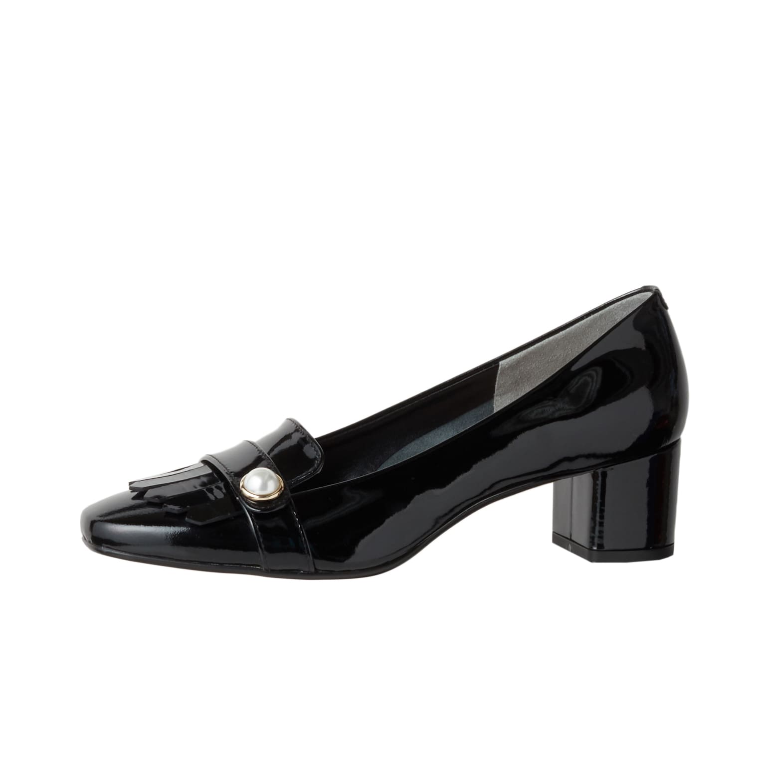 ダイアナ DIANA ヒールアップローファー (黒エナメル) 黒エナメル