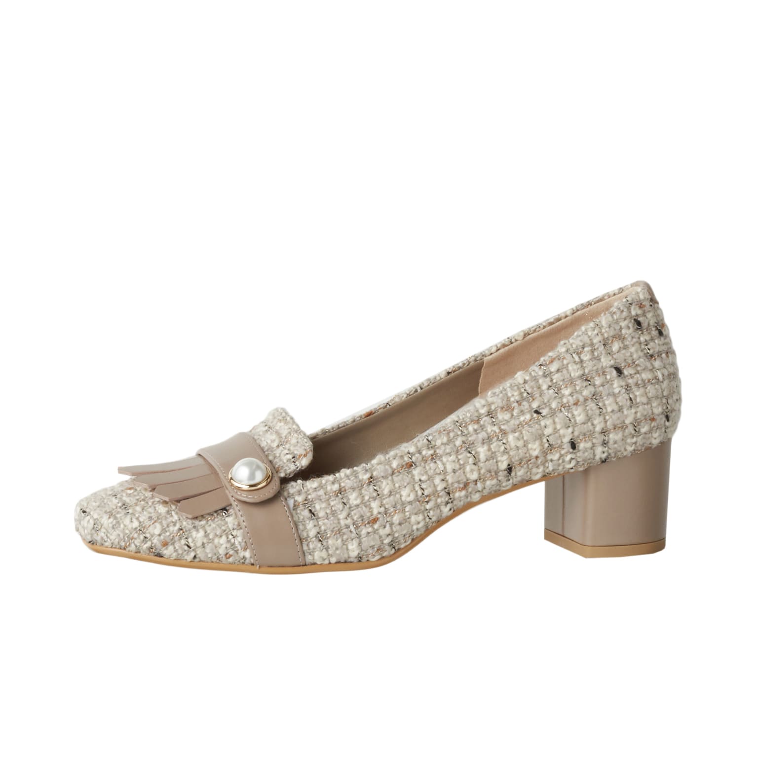 ダイアナ DIANA ヒールアップローファー (グレー生地) グレー生地